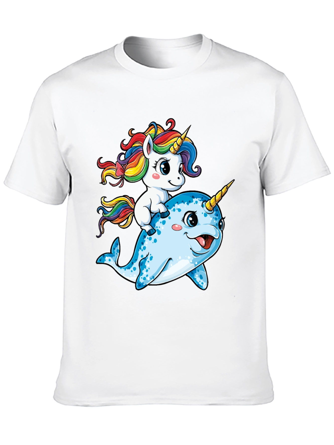 Unicorn Riding Narwhal T-Shirt