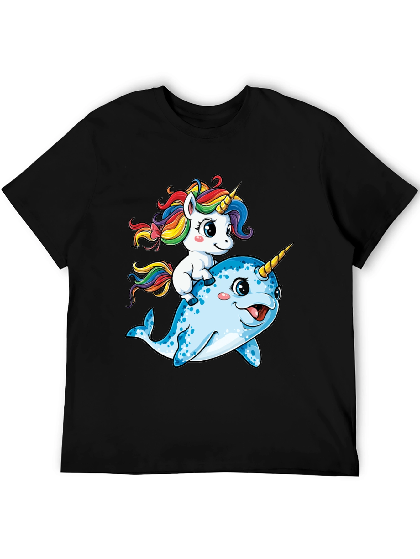 Unicorn Riding Narwhal T-Shirt