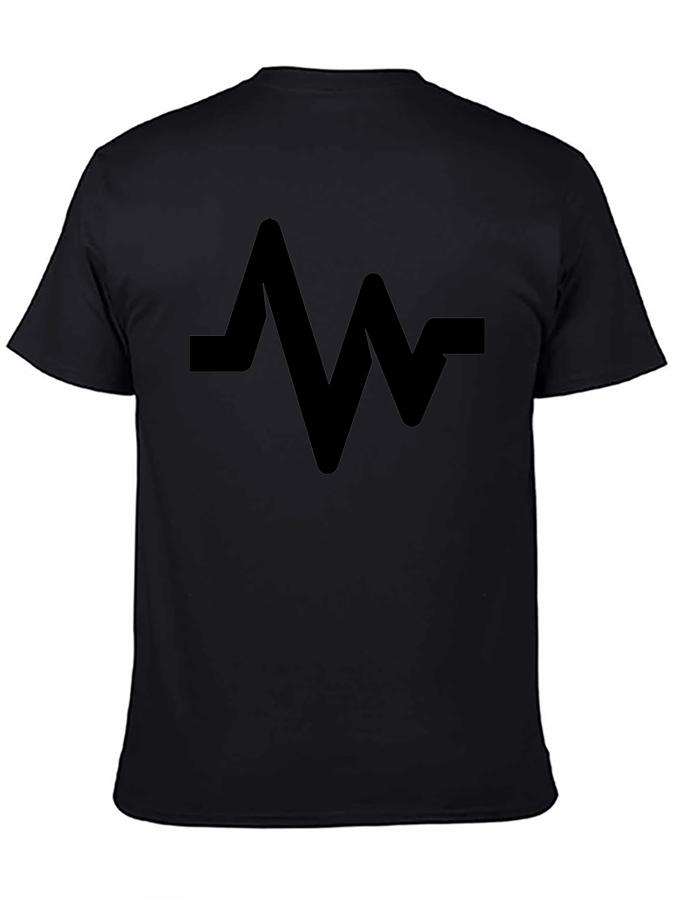 Black Wave Graphic Tee - Modern Casual Style