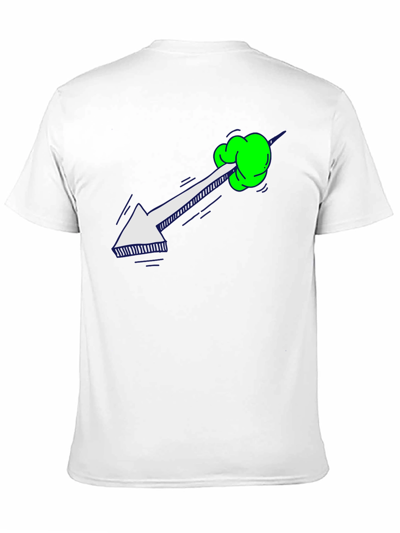 Arrow Through Neon Green Hand T-Shirt