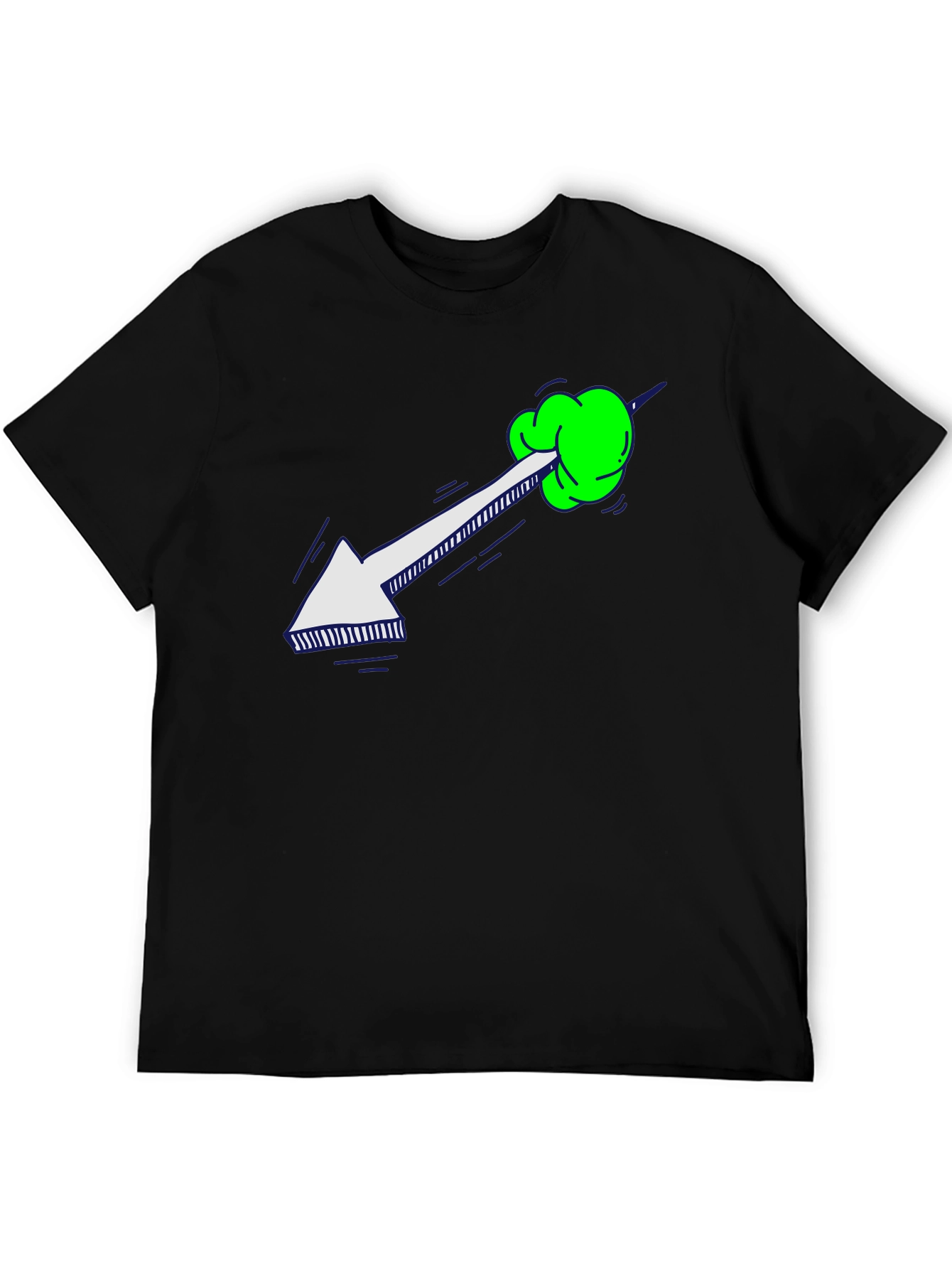 Arrow Through Neon Green Hand T-Shirt