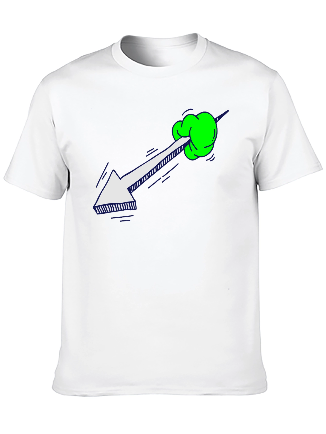 Arrow Through Neon Green Hand T-Shirt