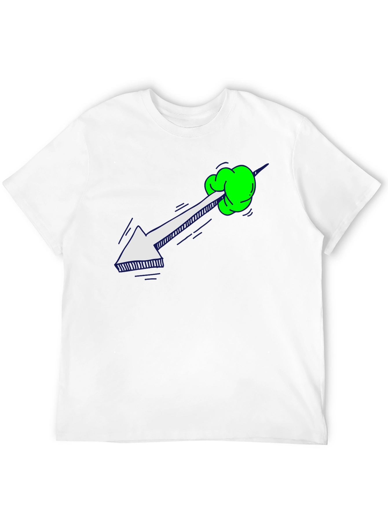 Arrow Through Neon Green Hand T-Shirt