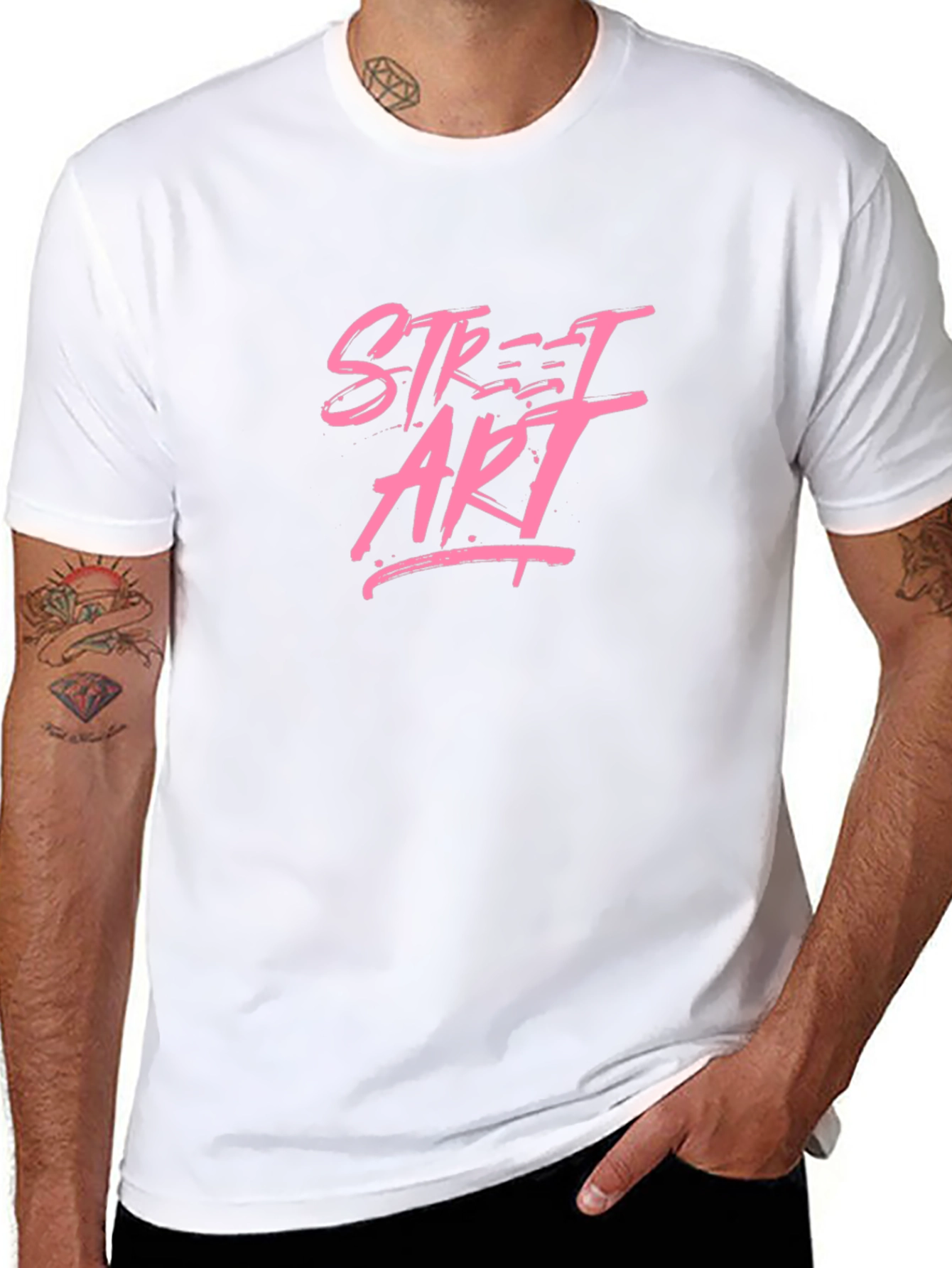 Street Art Graphic Black T-Shirt