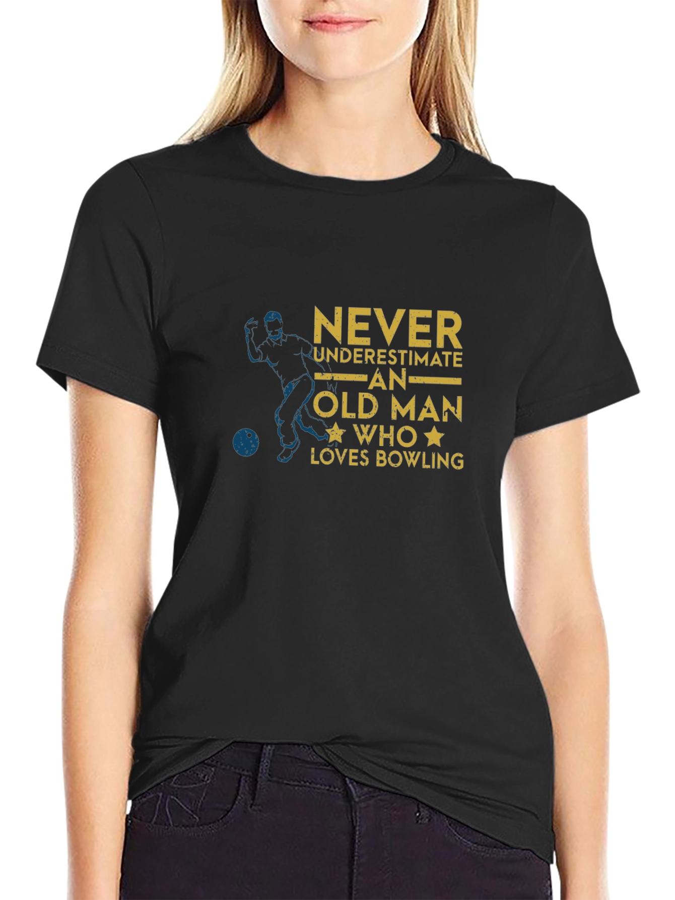 Never Underestimate An Old Man Who Loves Bowling T-Shirt