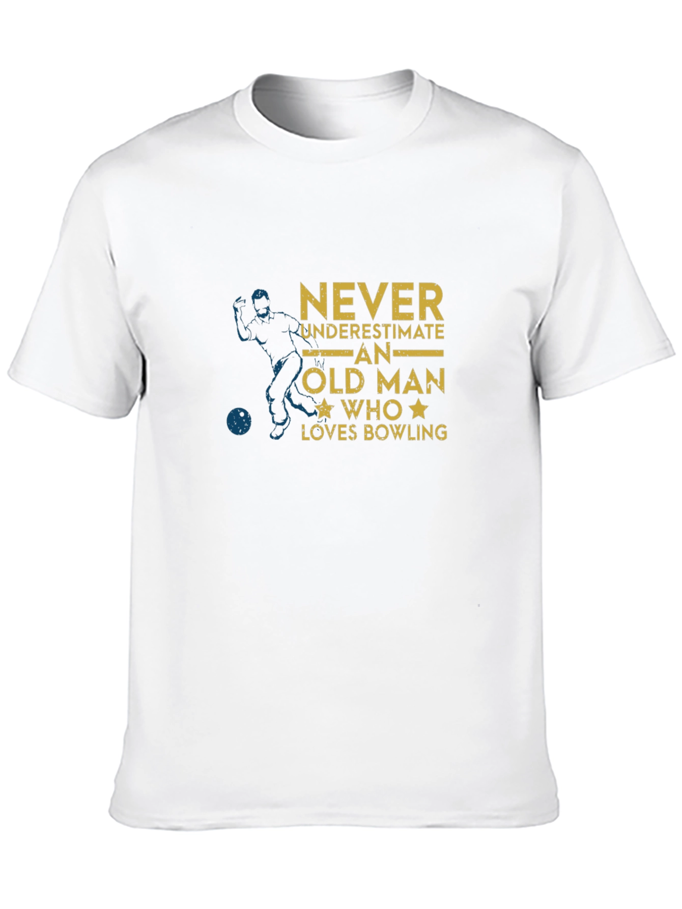 Never Underestimate An Old Man Who Loves Bowling T-Shirt