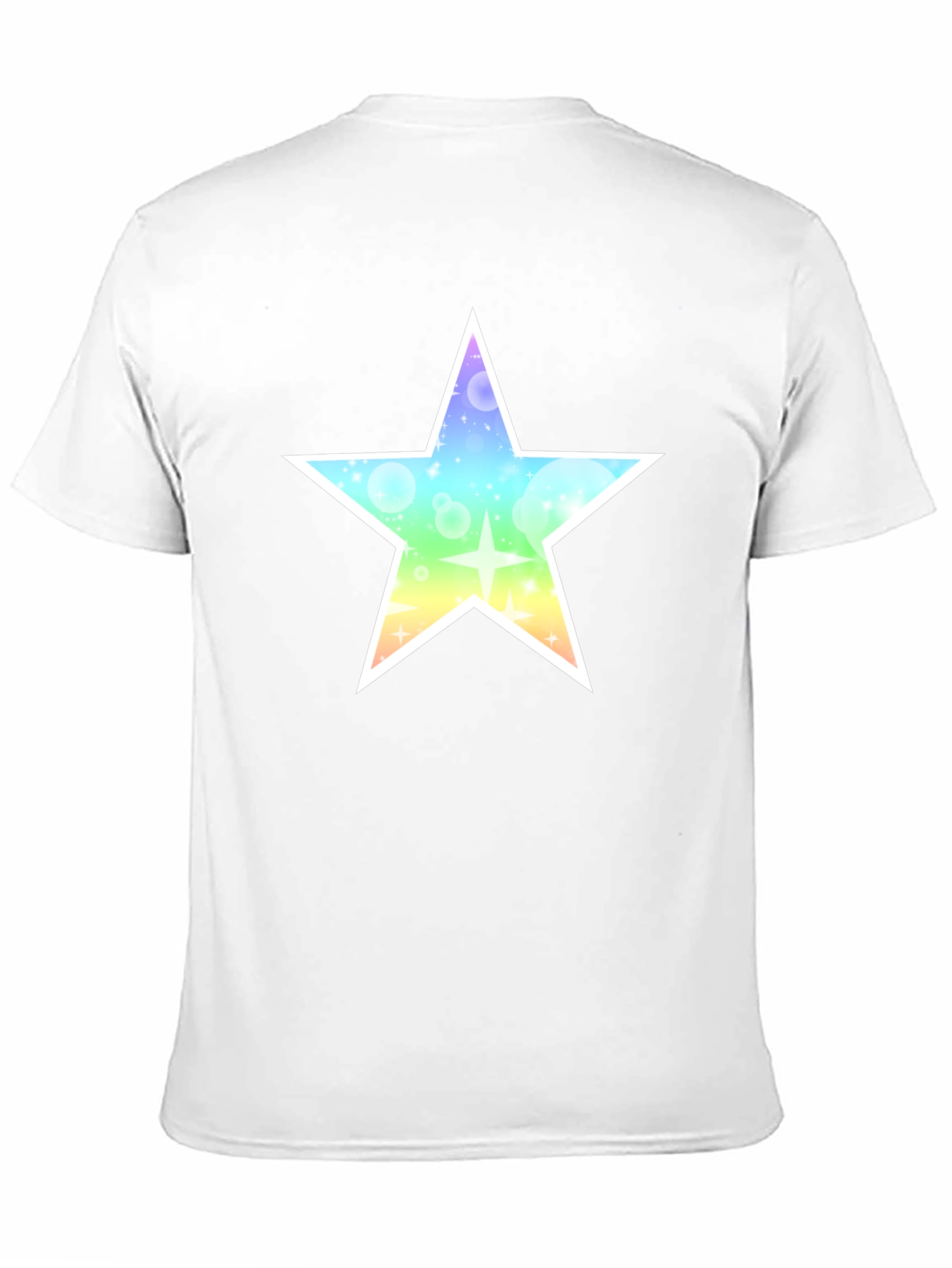 Rainbow Star Graphic Black T-Shirt