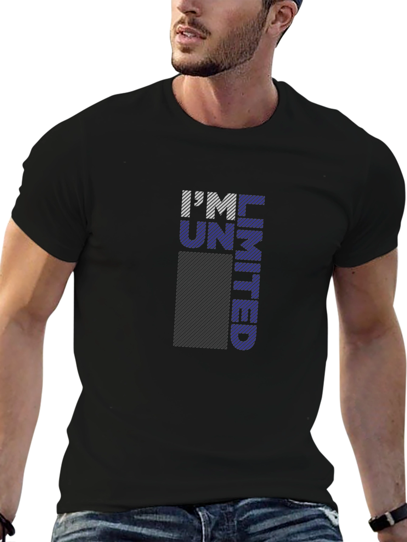 Im Unlimited Graphic Print Black T-Shirt