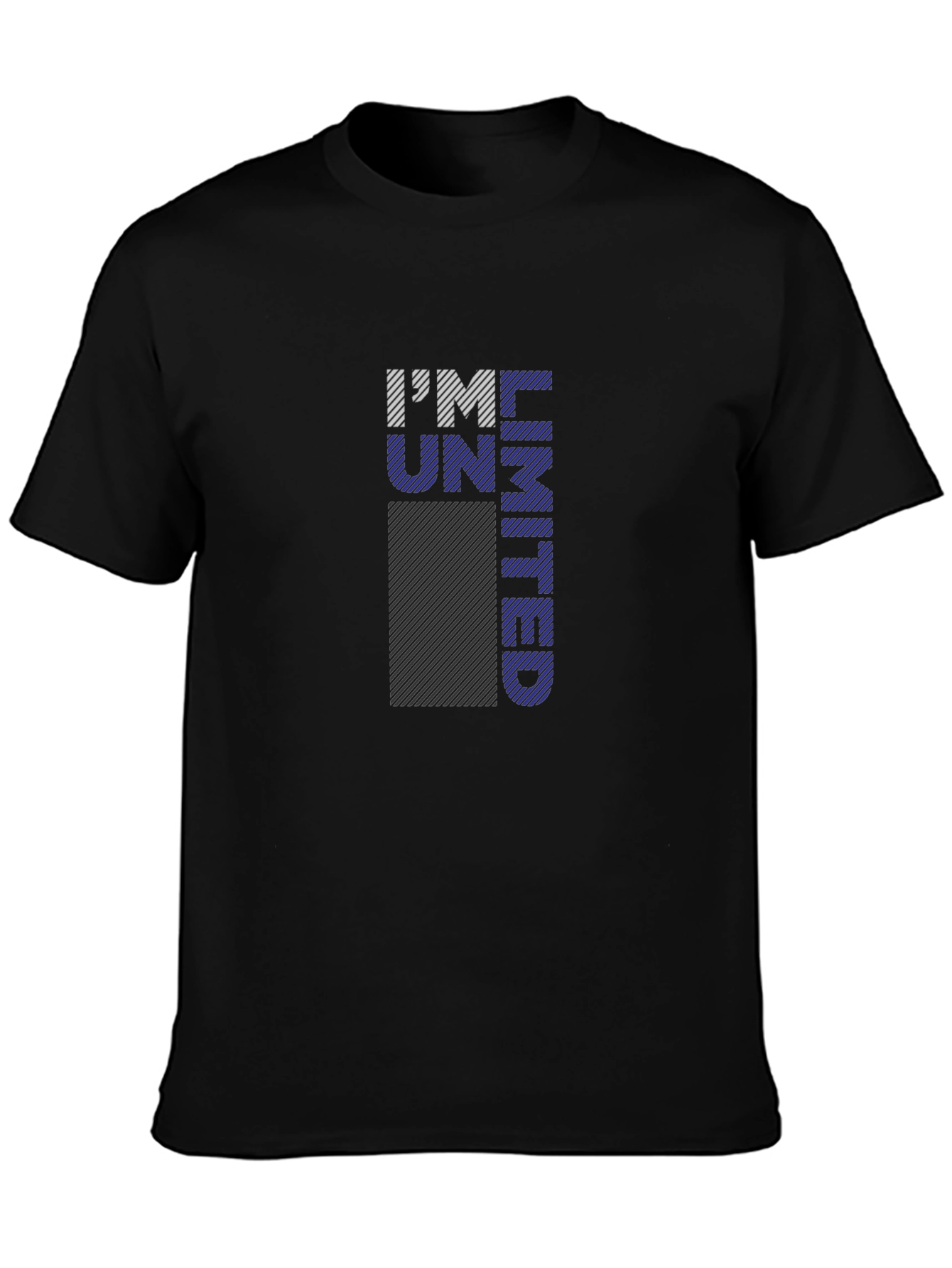 Im Unlimited Graphic Print Black T-Shirt