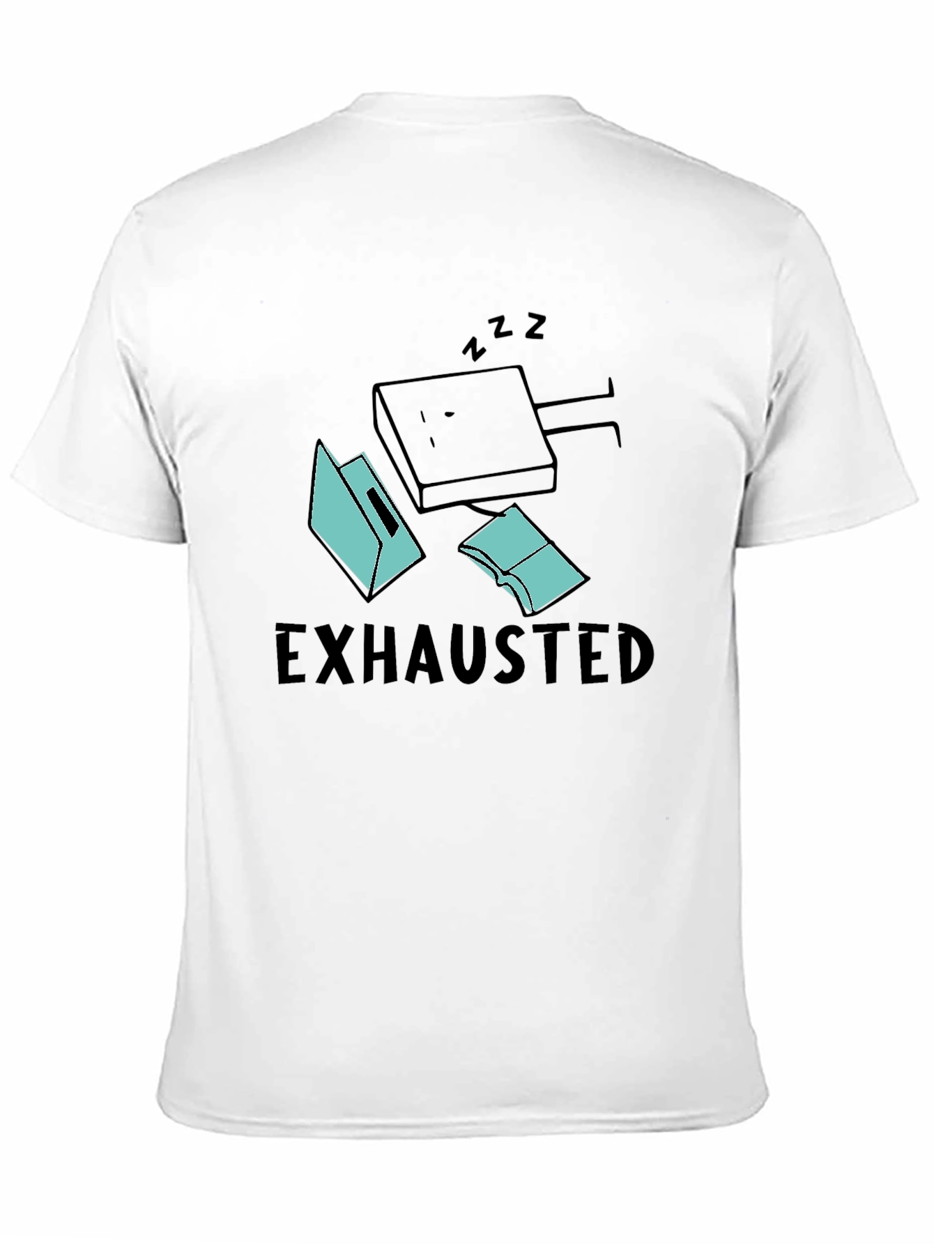 Exhausted Bookworm Black T-Shirt