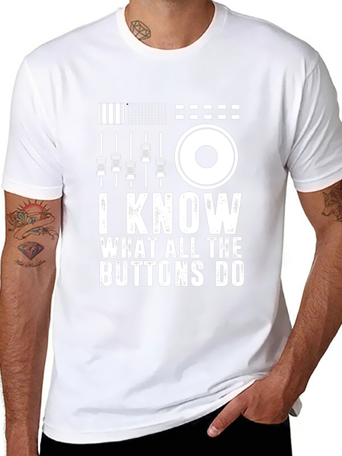 I Know What All The Buttons Do DJ T-Shirt