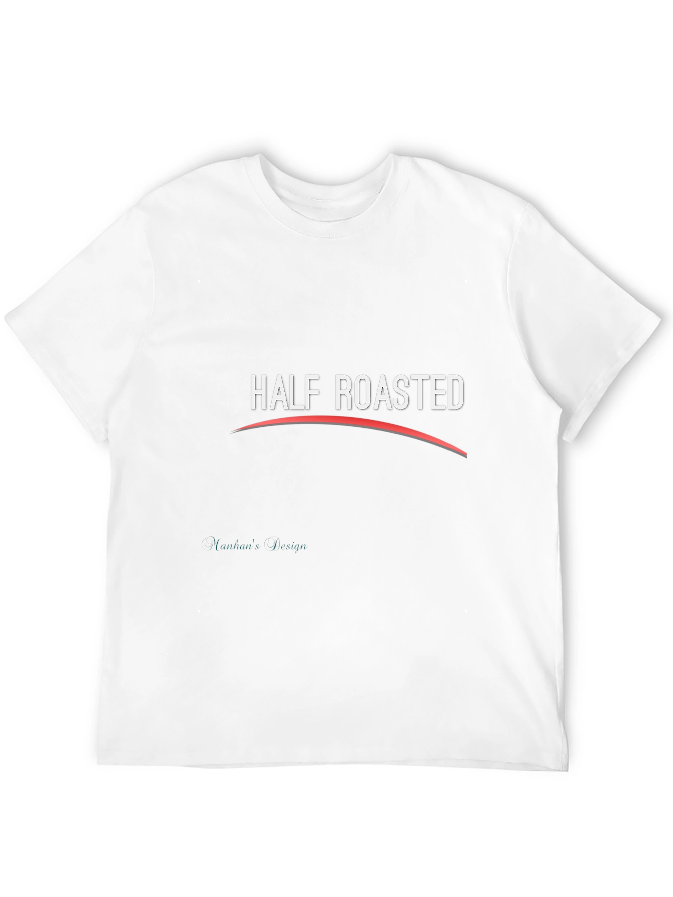 Half Roasted Graphic Tee - Black Cotton T-Shirt