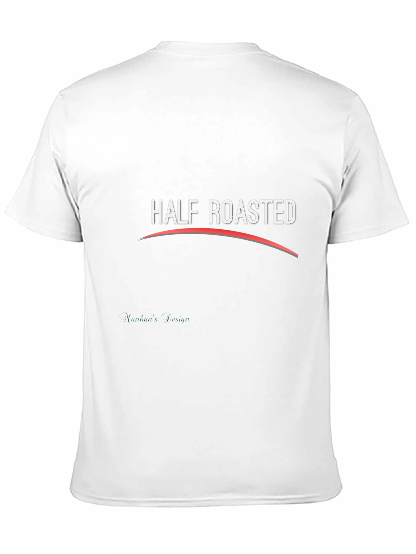 Half Roasted Graphic Tee - Black Cotton T-Shirt