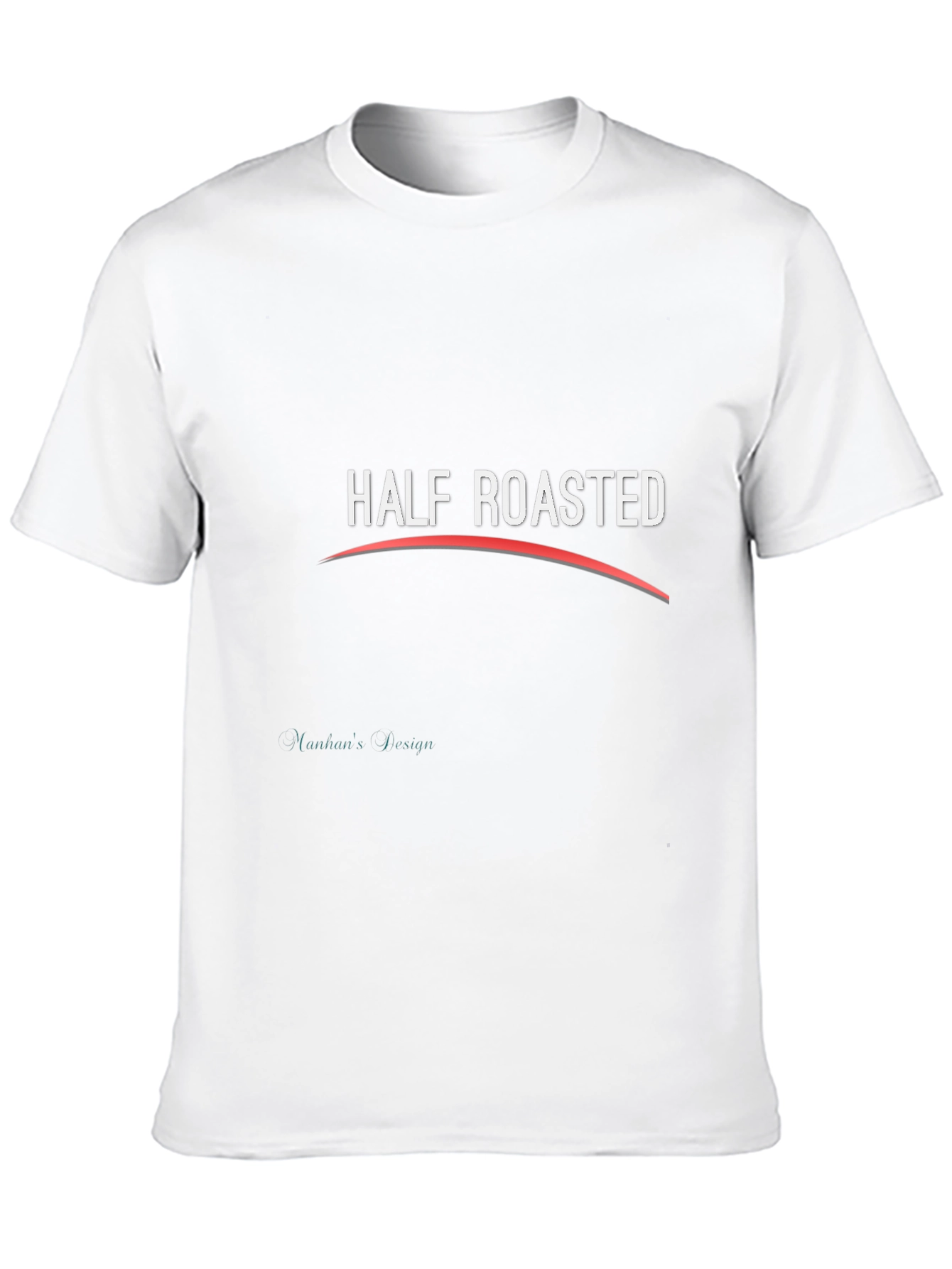 Half Roasted Graphic Tee - Black Cotton T-Shirt