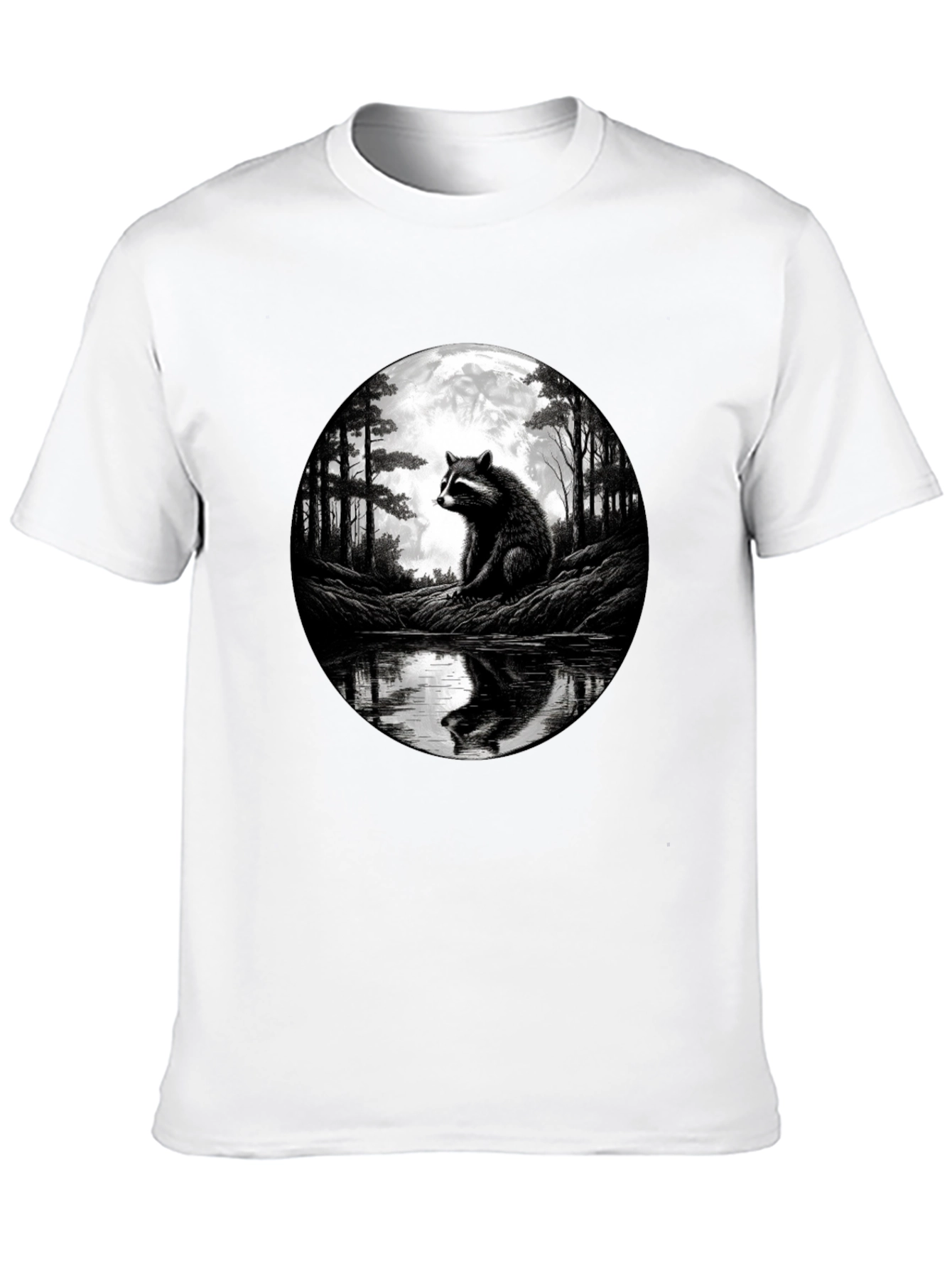 Raccoon Moon T-Shirt - Nature Graphic Tee