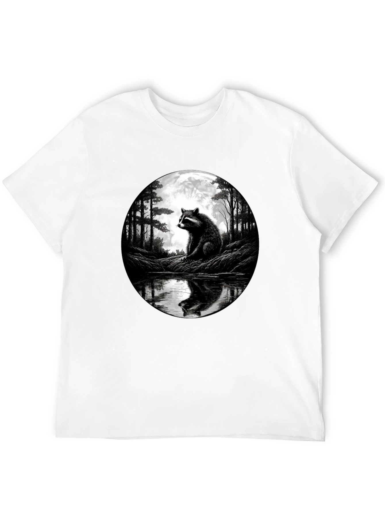 Raccoon Moon T-Shirt - Nature Graphic Tee