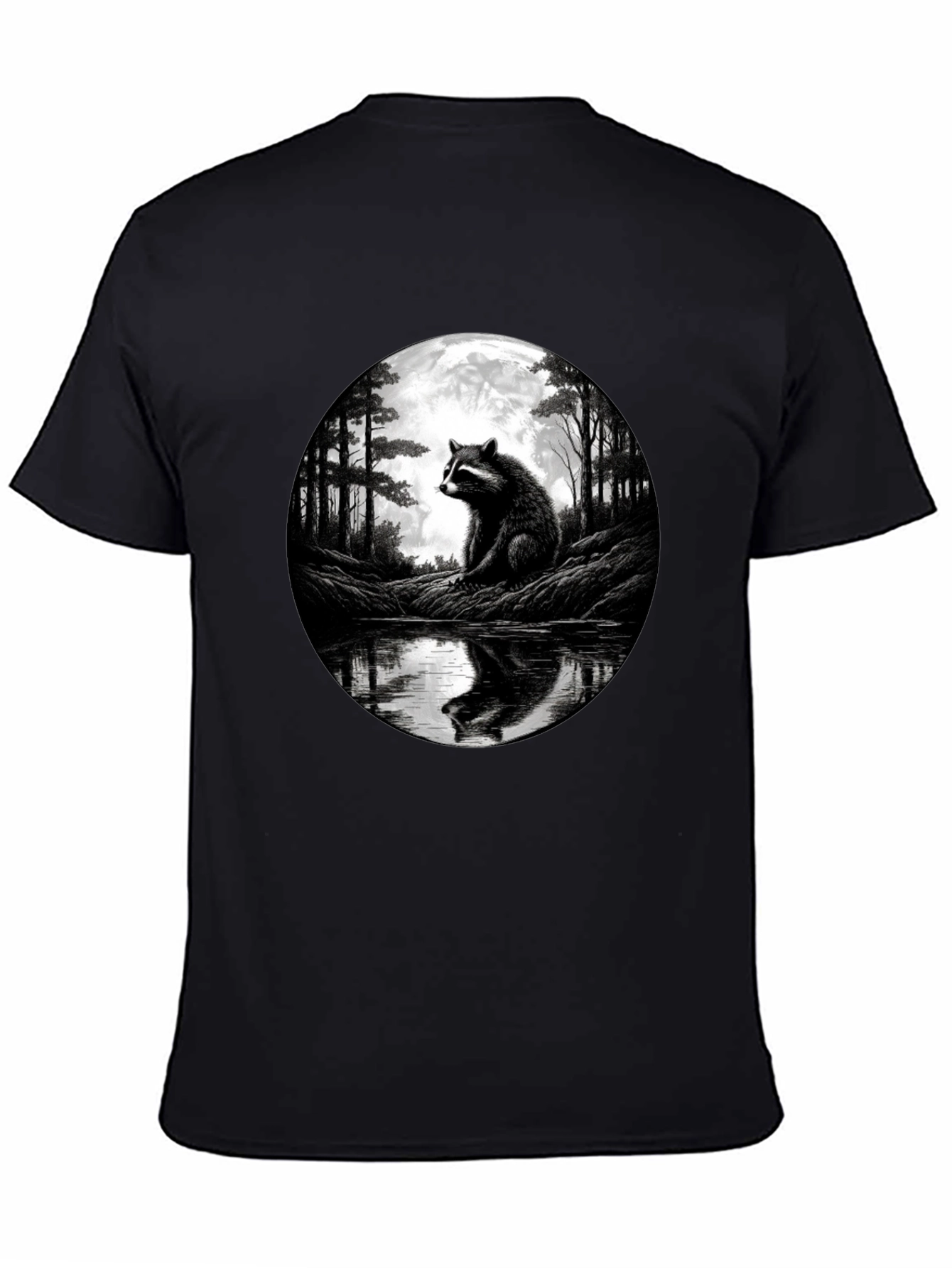 Raccoon Moon T-Shirt - Nature Graphic Tee