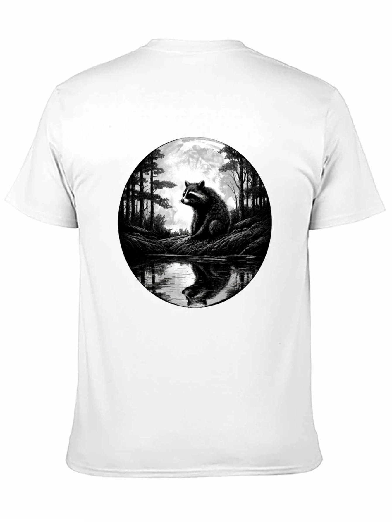 Raccoon Moon T-Shirt - Nature Graphic Tee