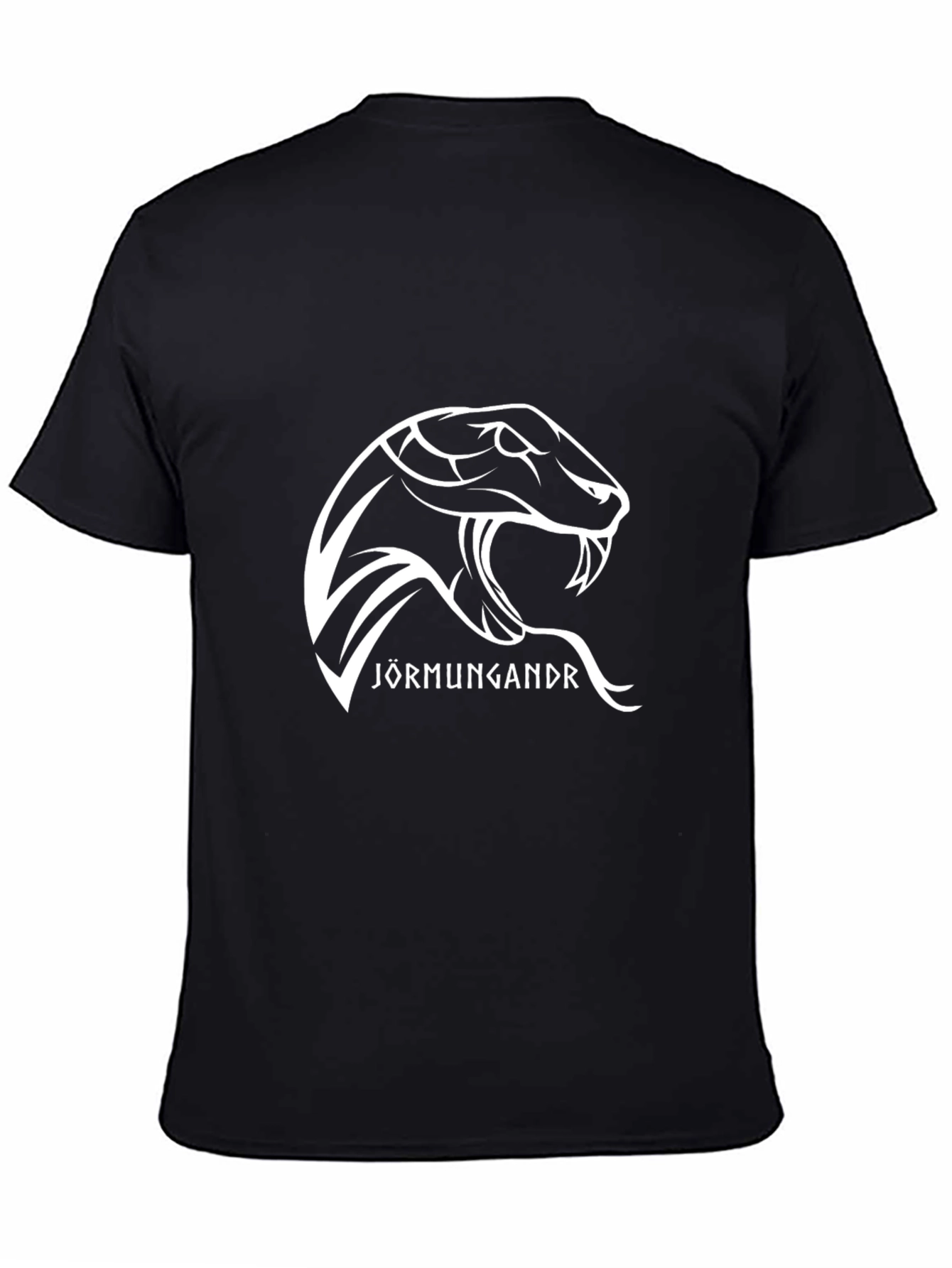 Jörmungandr Snake Graphic Black T-Shirt