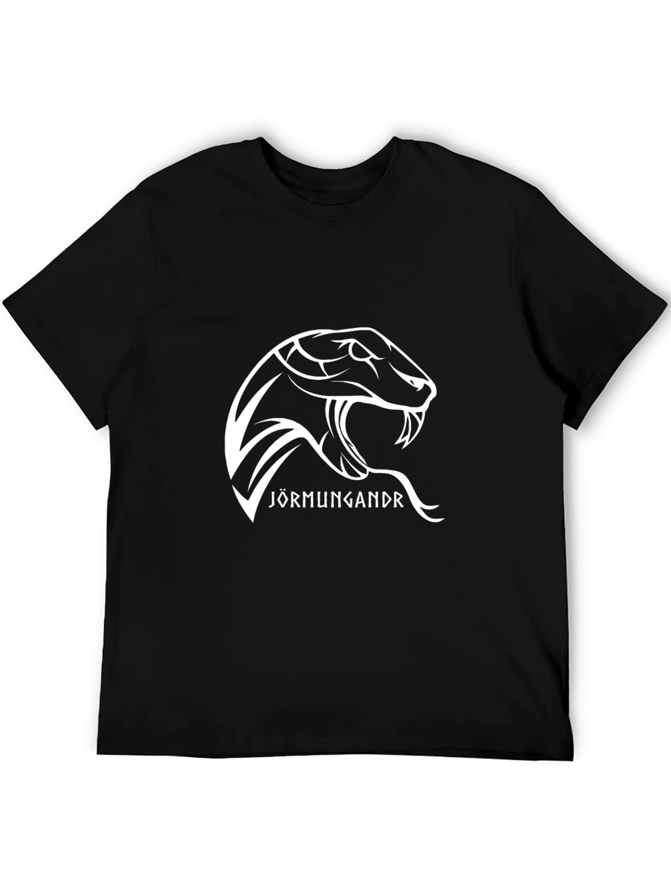 Jörmungandr Snake Graphic Black T-Shirt