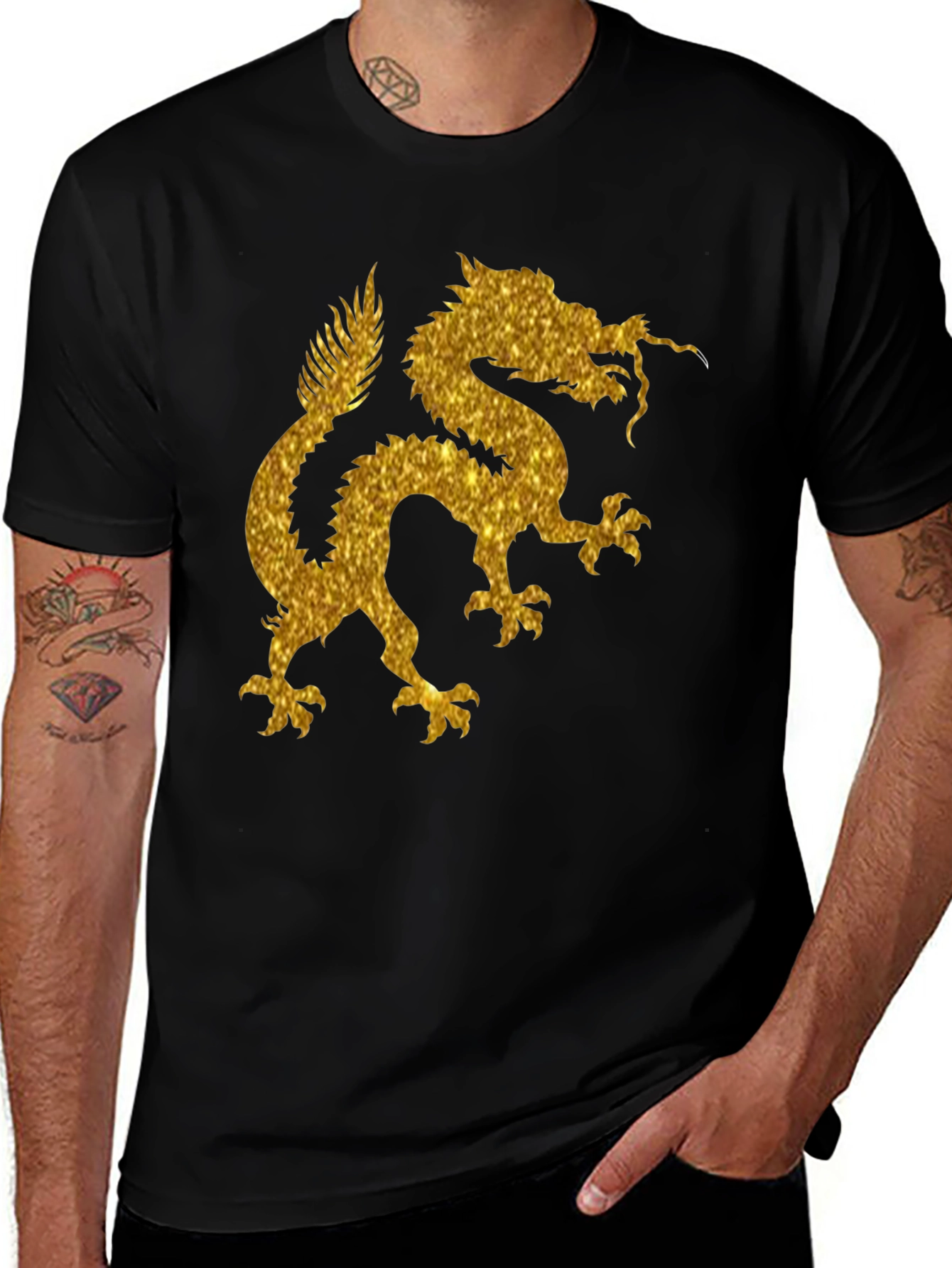 Golden Dragon Graphic T-Shirt