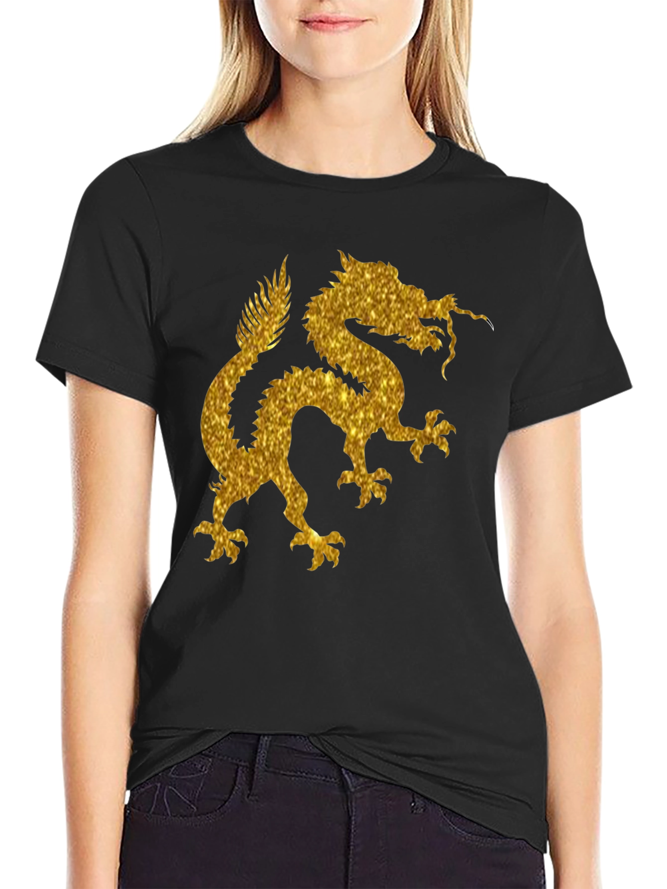 Golden Dragon Graphic T-Shirt