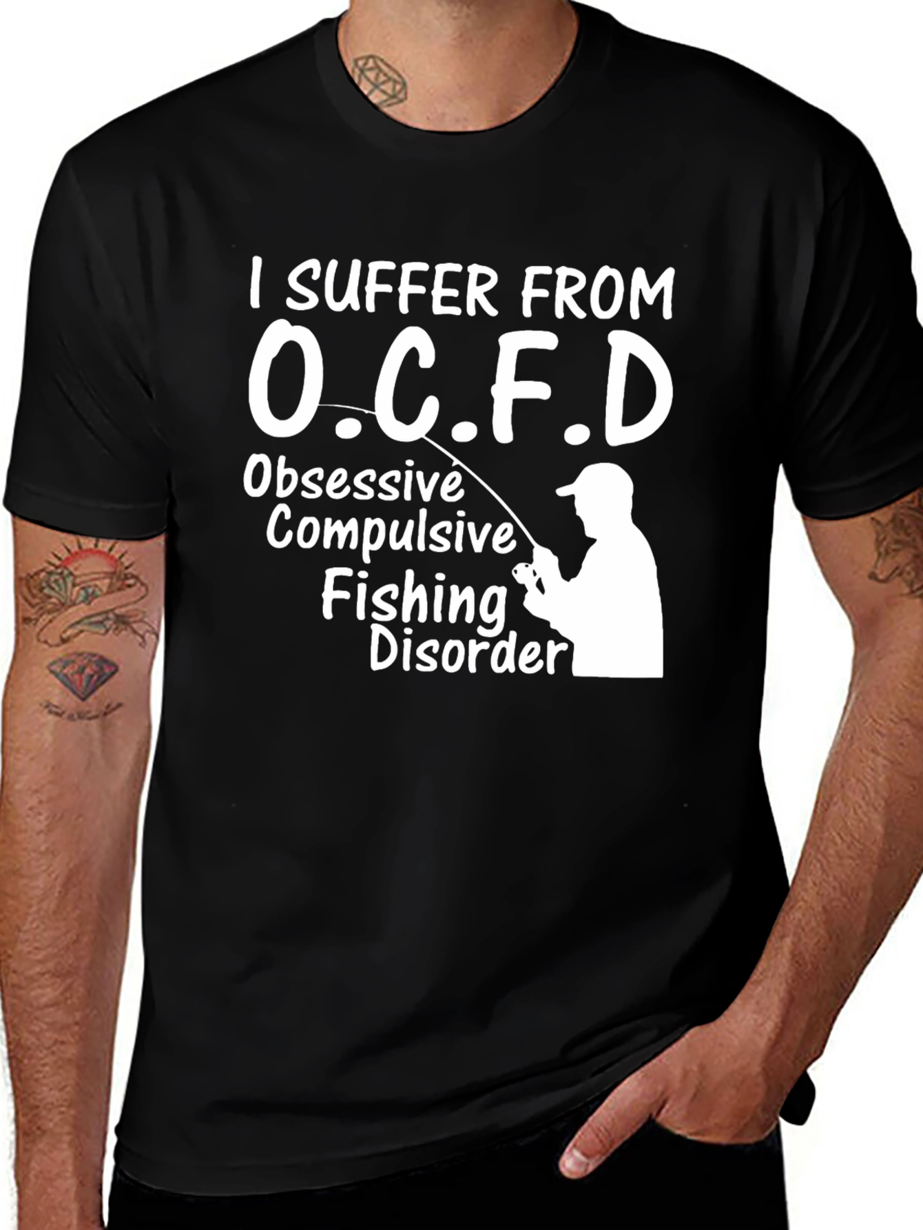 OCFD Fishing Disorder Black Graphic Tee