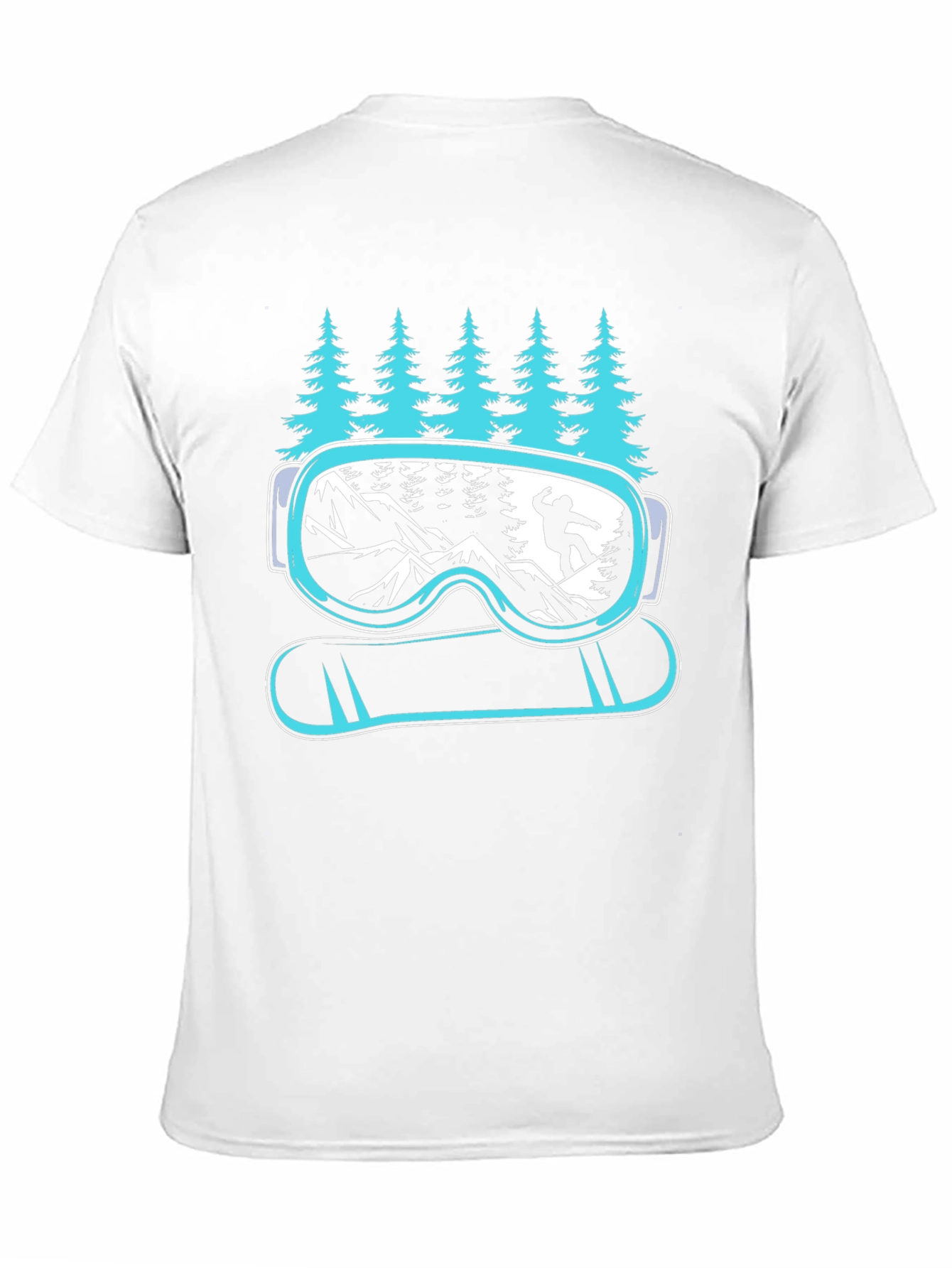 Snowboarder Goggles & Mountain Graphic Tee