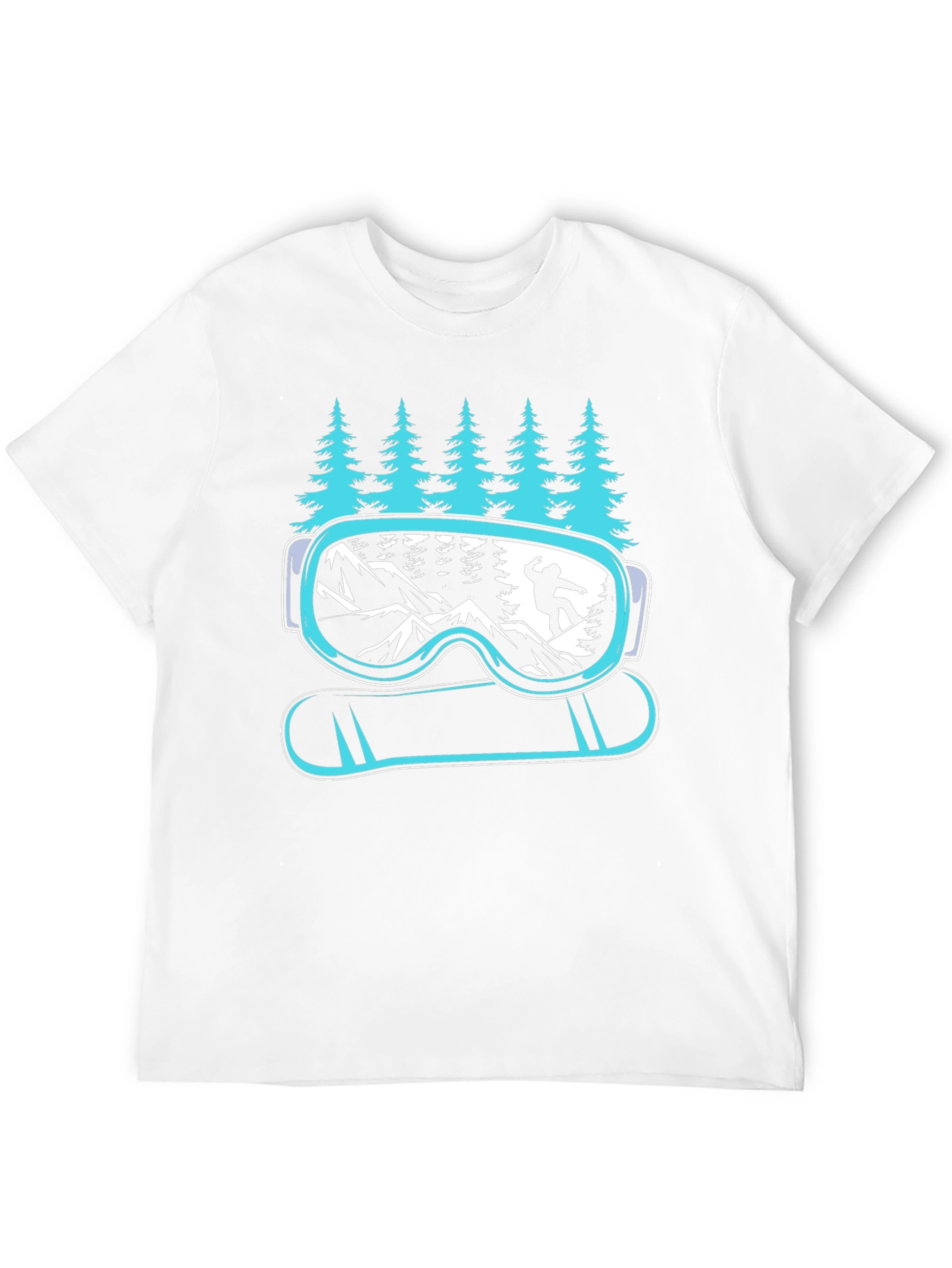 Snowboarder Goggles & Mountain Graphic Tee