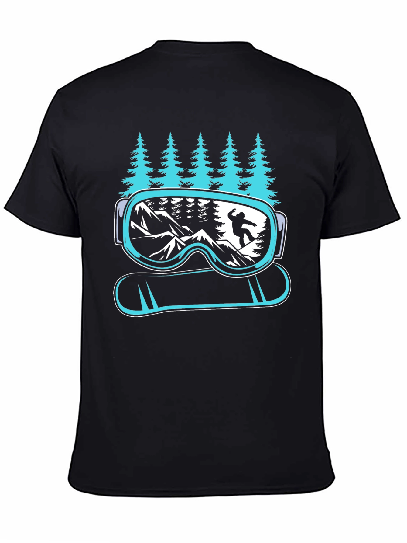 Snowboarder Goggles & Mountain Graphic Tee