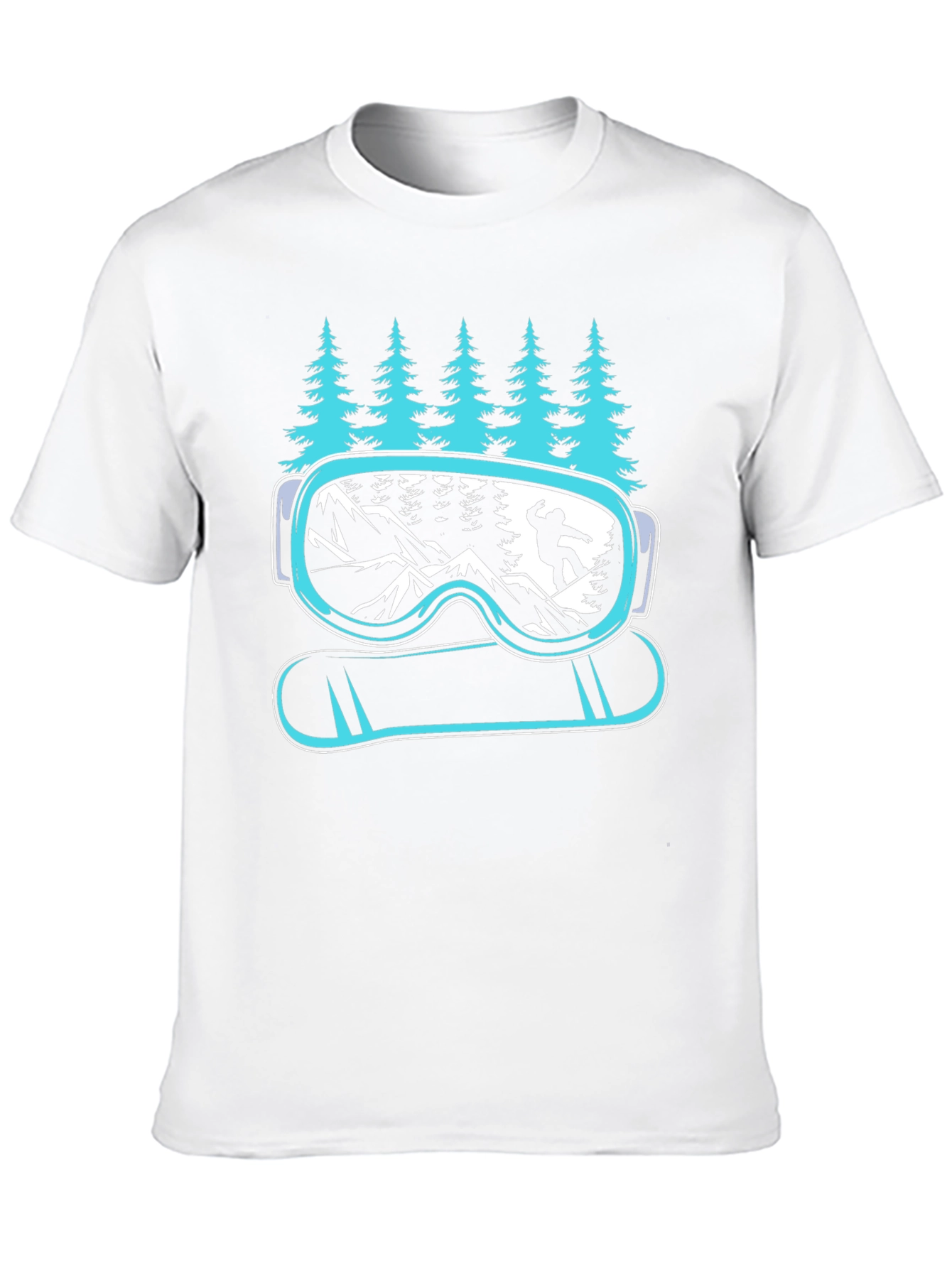 Snowboarder Goggles & Mountain Graphic Tee