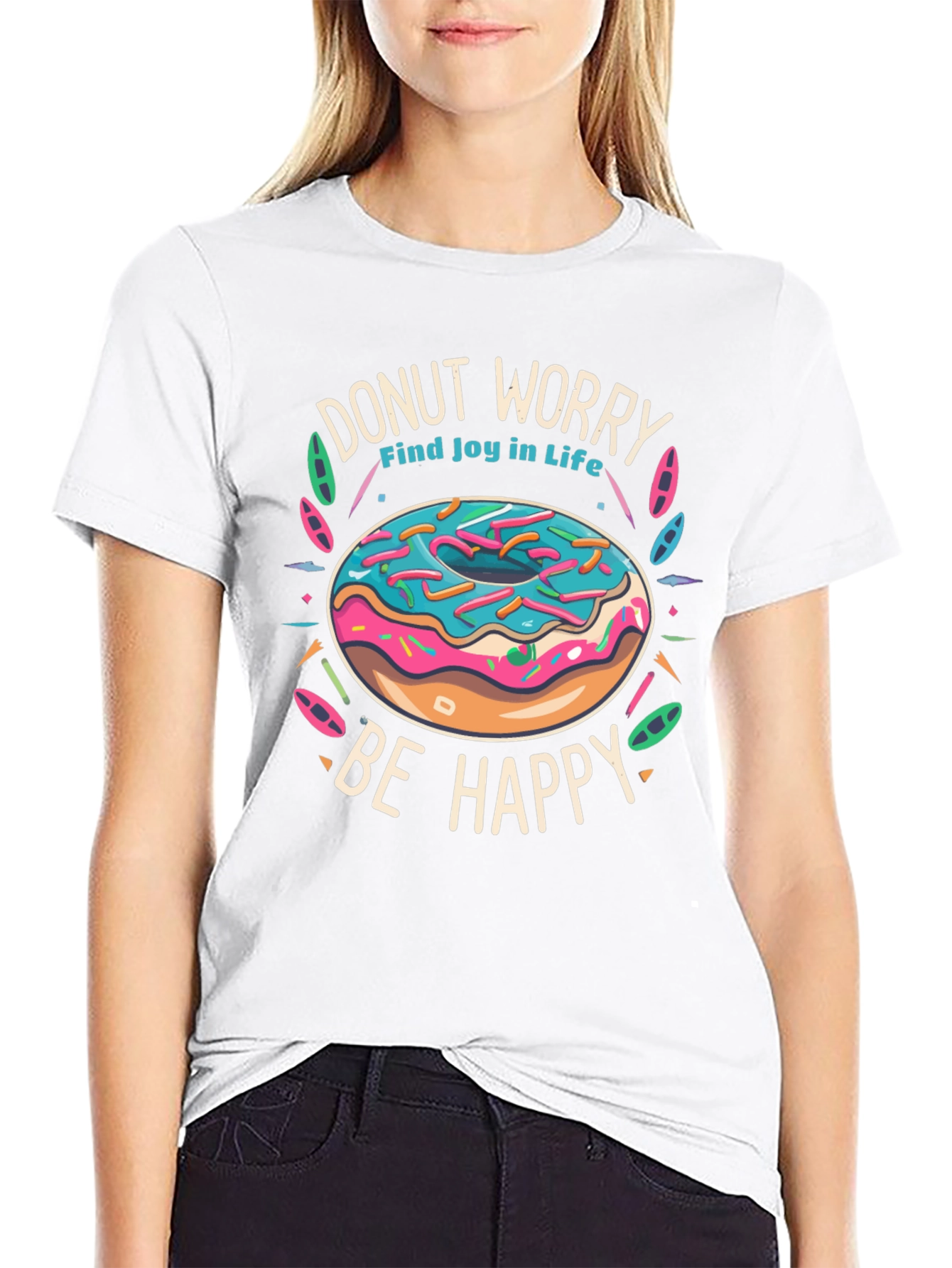 Donut Worry Be Happy Graphic Tee