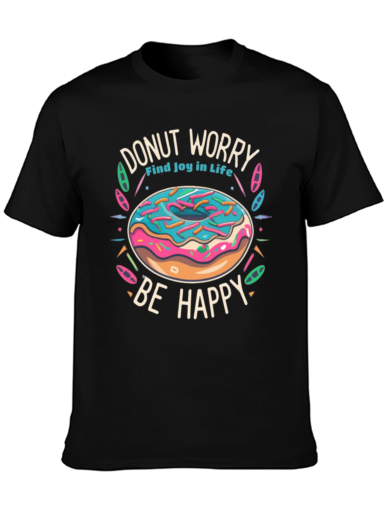 Donut Worry Be Happy Graphic Tee