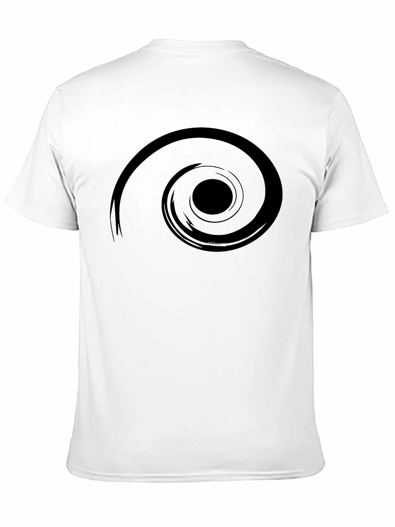 Spiral Graphic Black Tee - Modern Style