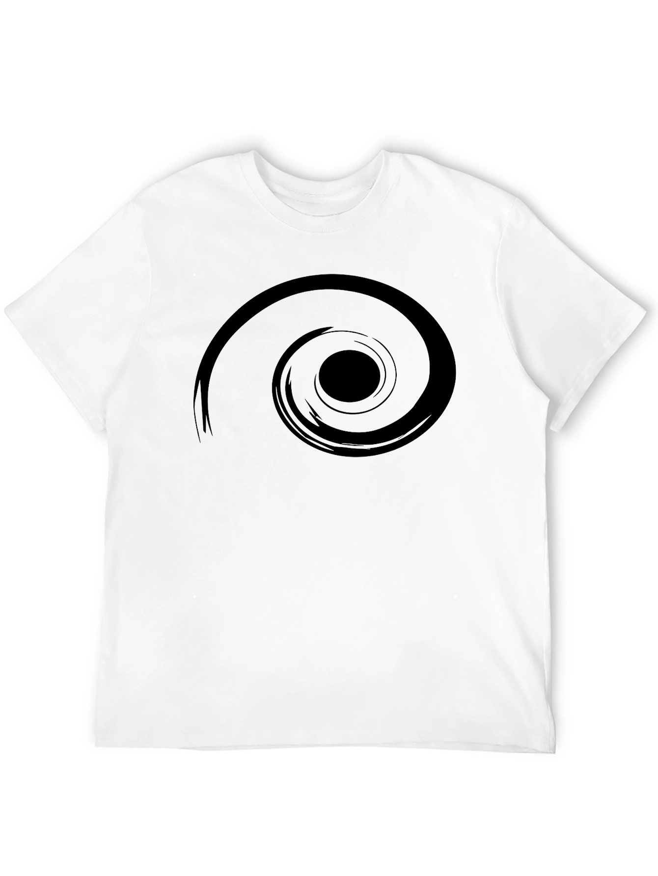 Spiral Graphic Black Tee - Modern Style