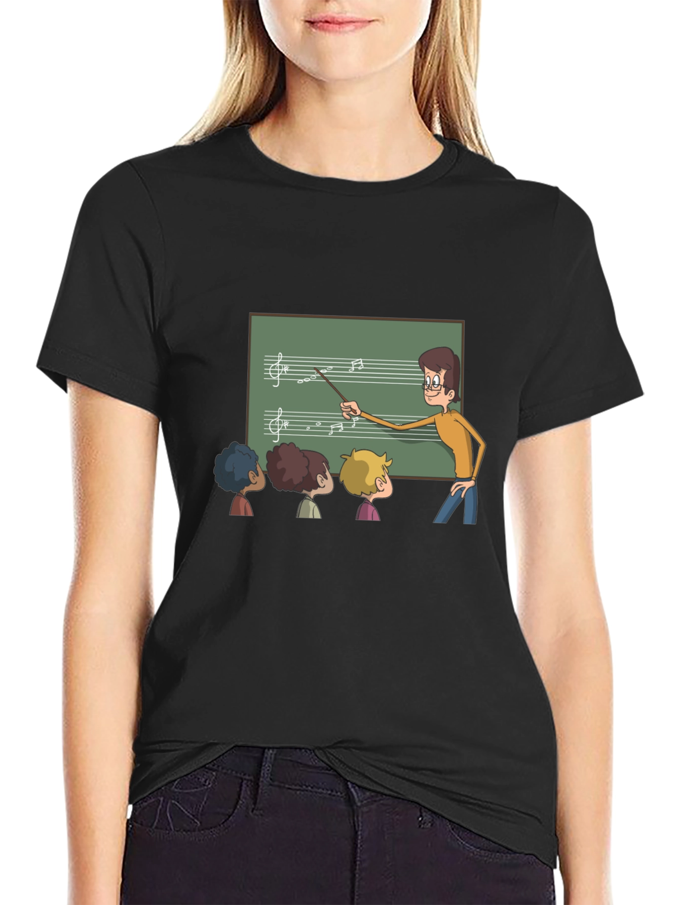 Music Teacher Black T-Shirt