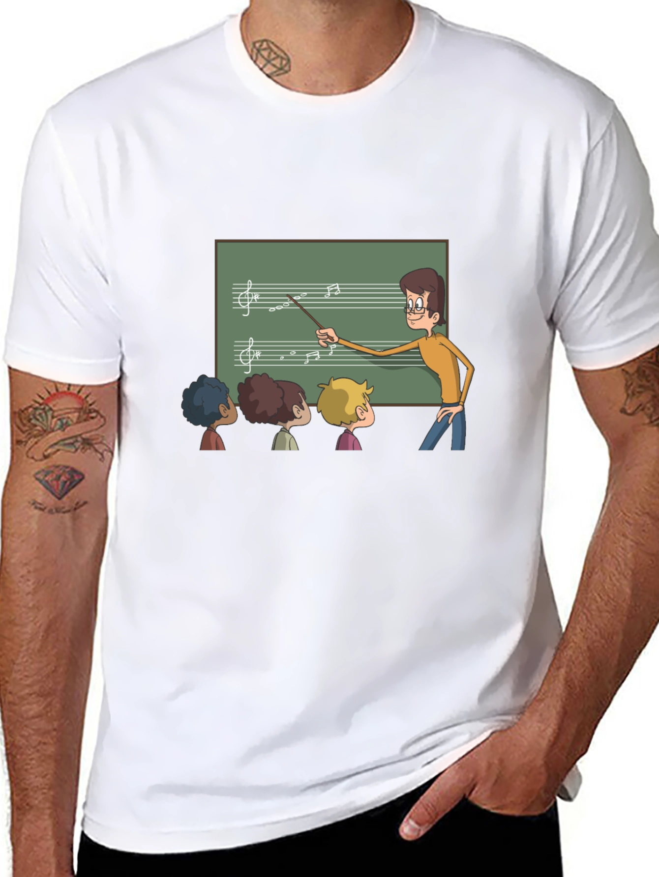 Music Teacher Black T-Shirt