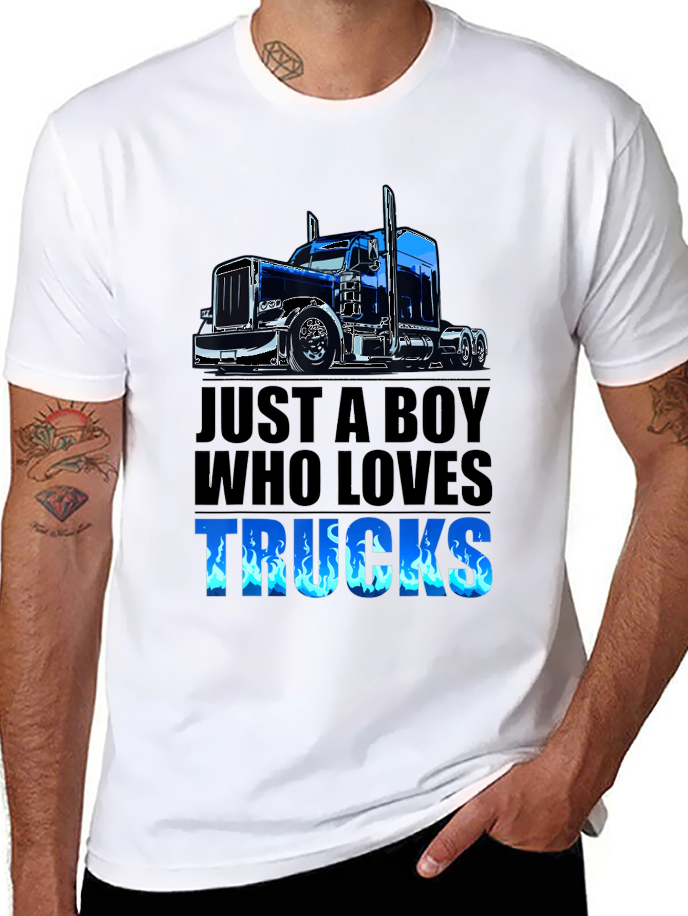 Boy Who Loves Trucks T-Shirt