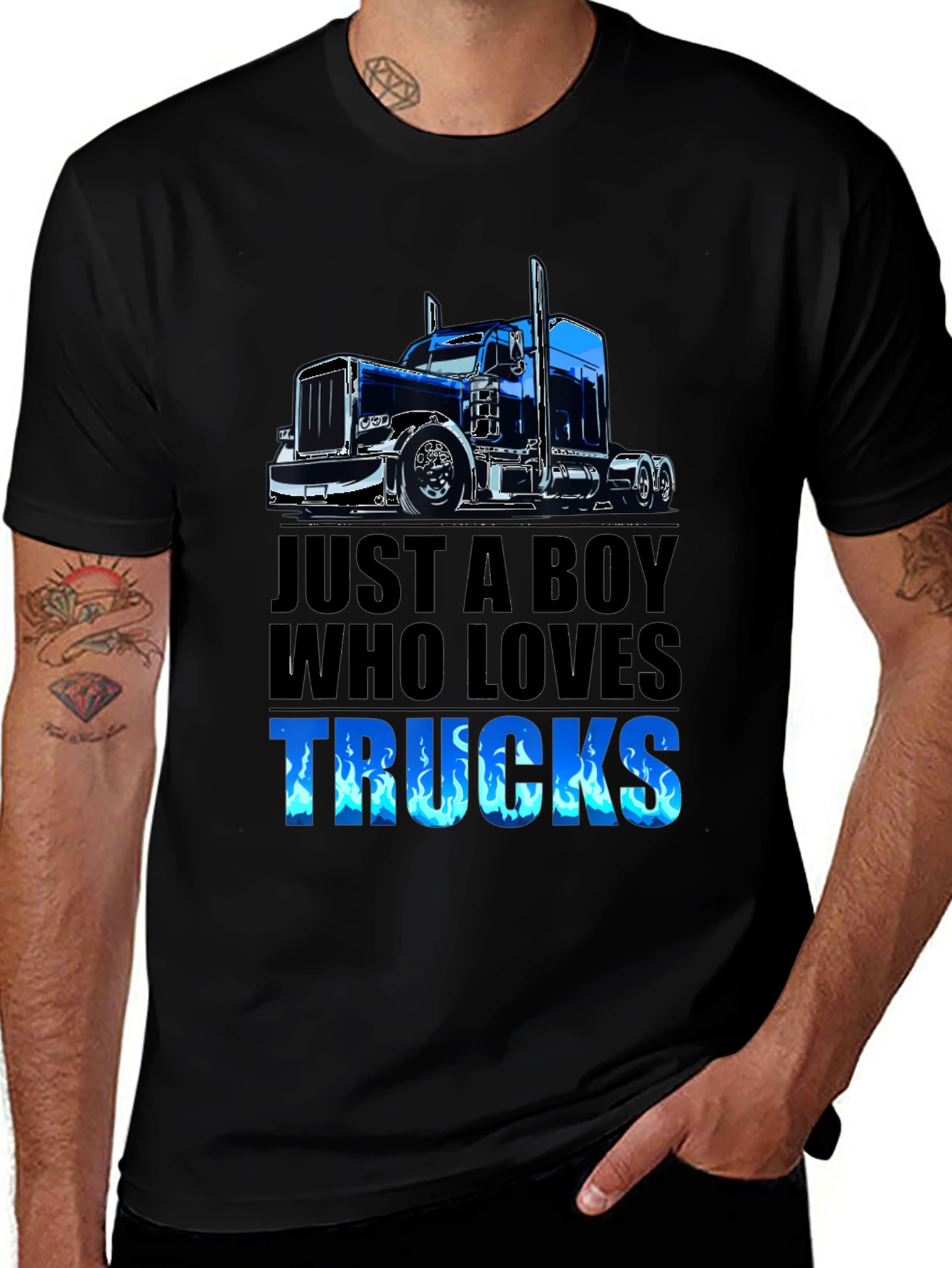 Boy Who Loves Trucks T-Shirt
