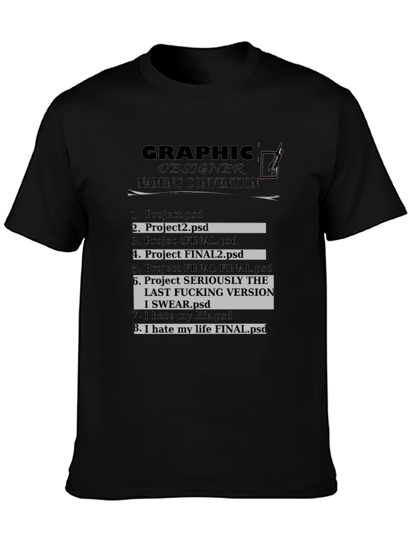 Graphic Designer Naming Convention T-Shirt