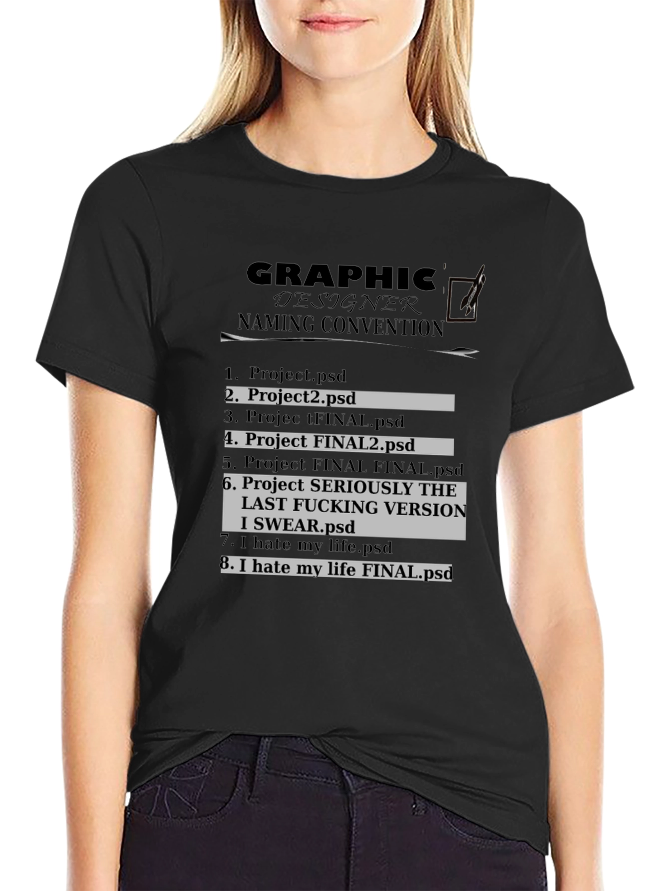 Graphic Designer Naming Convention T-Shirt
