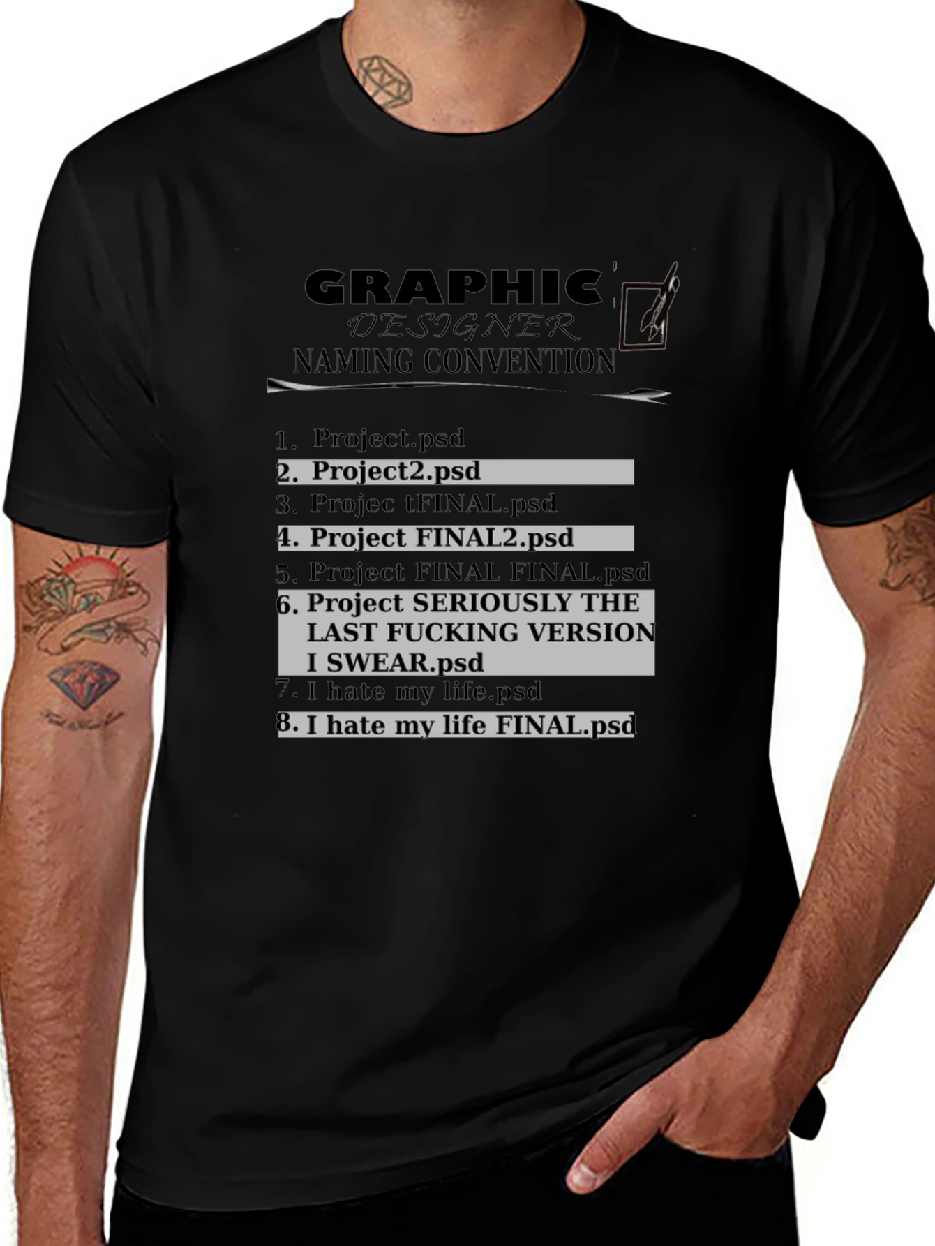 Graphic Designer Naming Convention T-Shirt