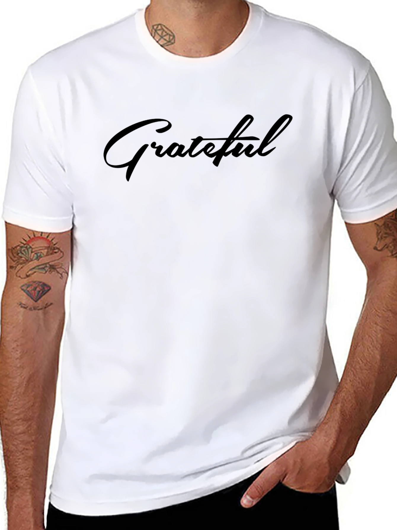 Grateful Black T-Shirt - Stylish Comfort