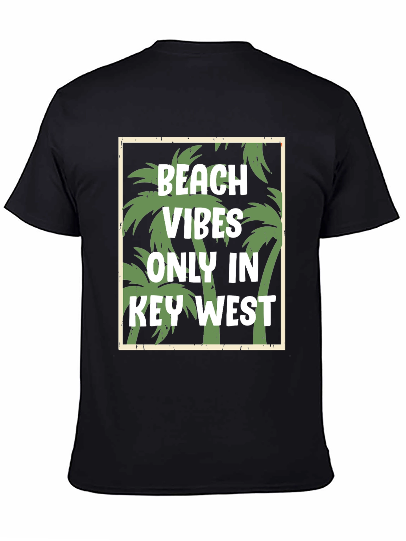 Beach Vibes Only In Key West Black T-Shirt