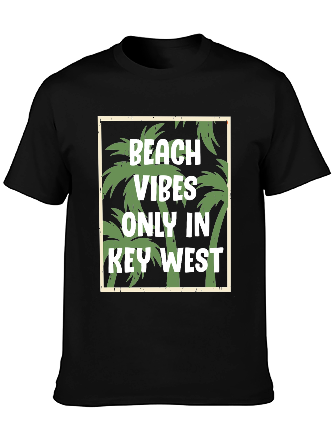 Beach Vibes Only In Key West Black T-Shirt