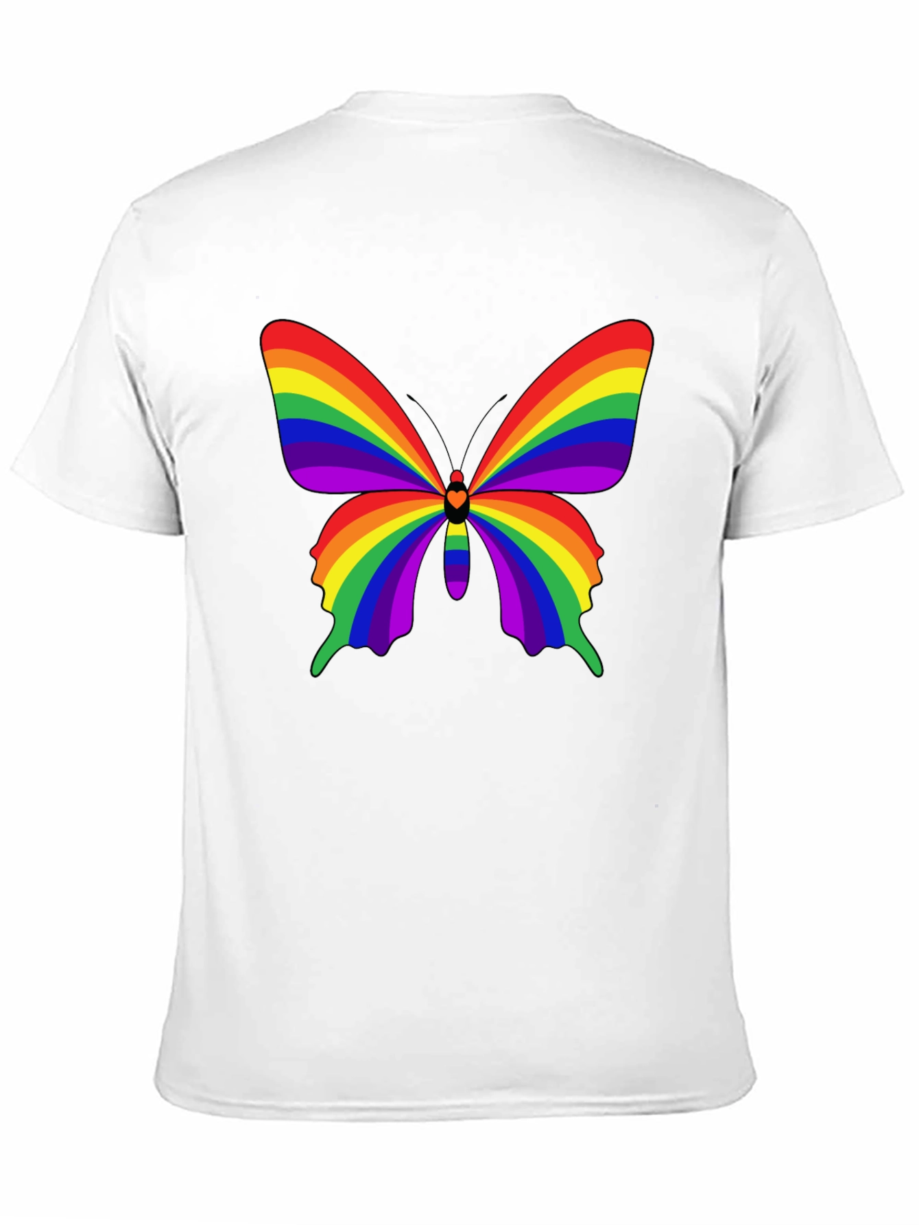 Rainbow Butterfly Graphic Tee - Pride & Celebration