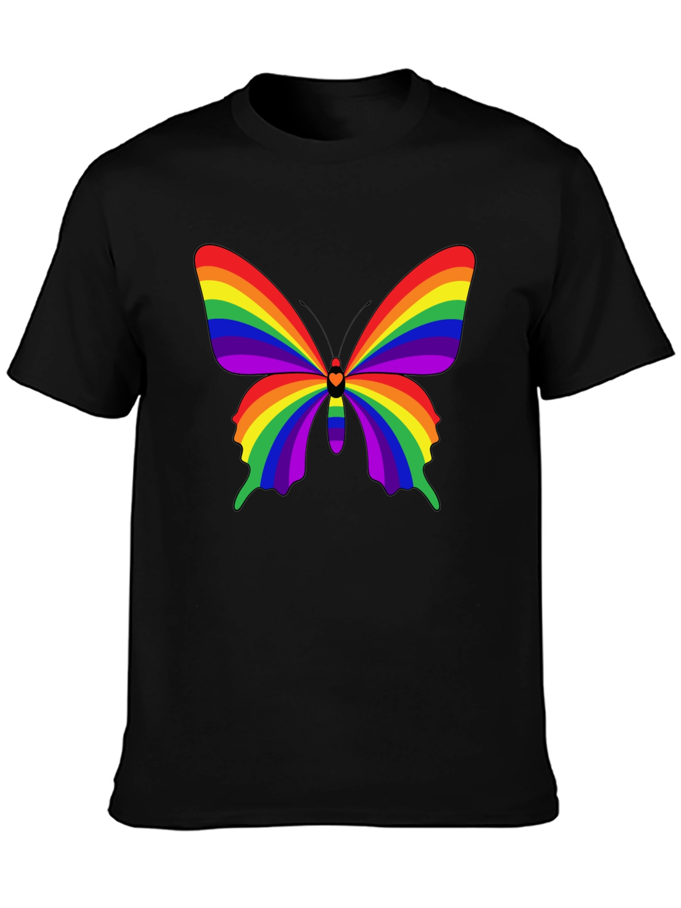 Rainbow Butterfly Graphic Tee - Pride & Celebration
