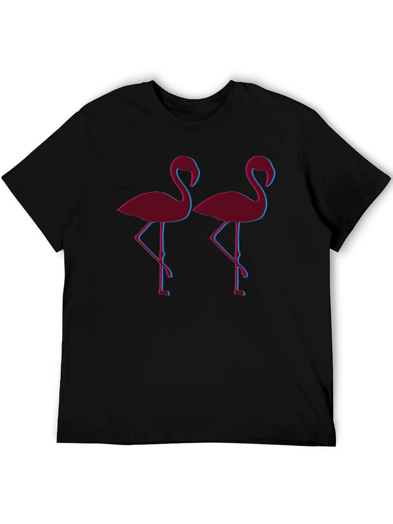 Mens Black Flamingo T-Shirt