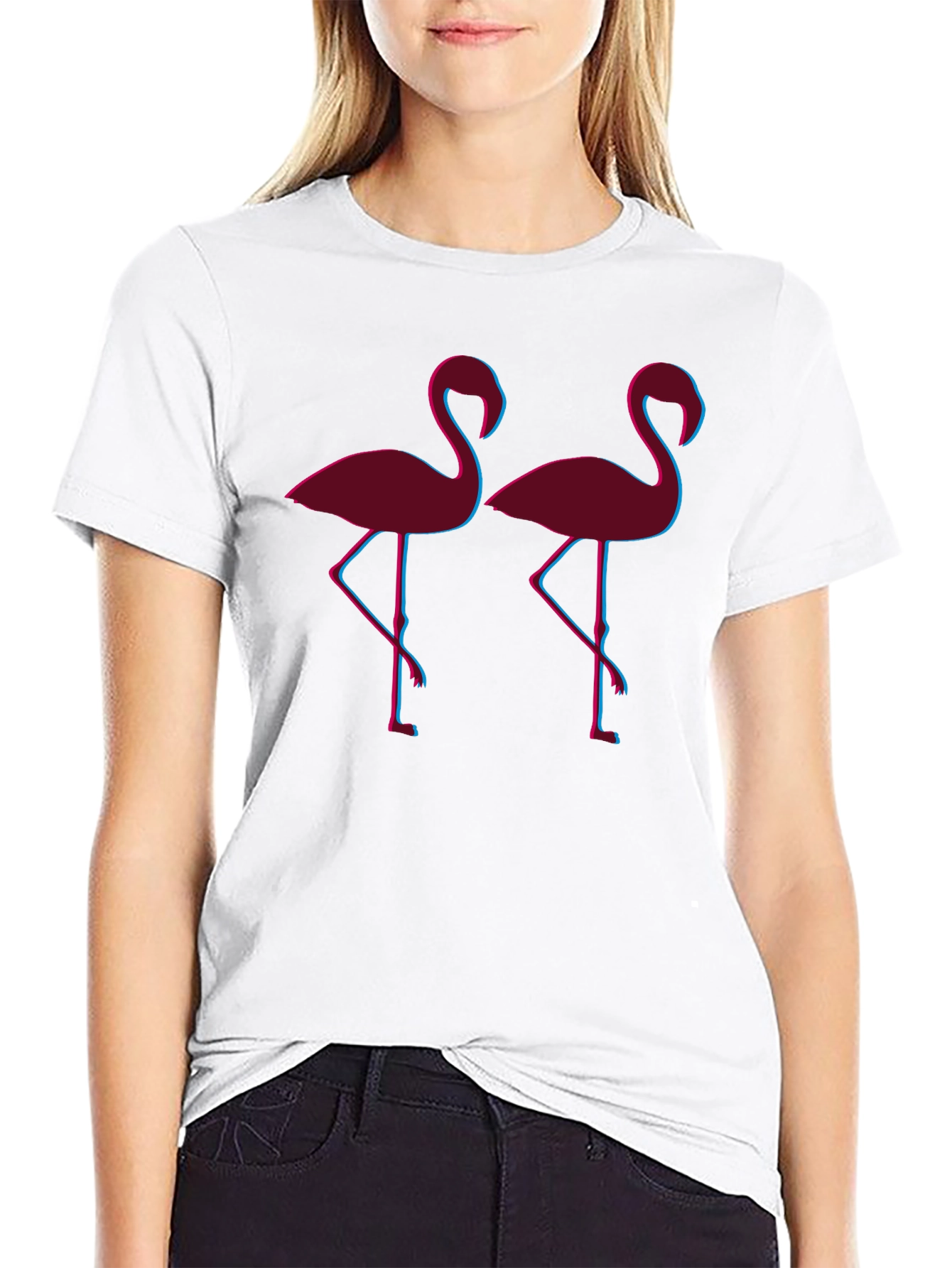 Mens Black Flamingo T-Shirt