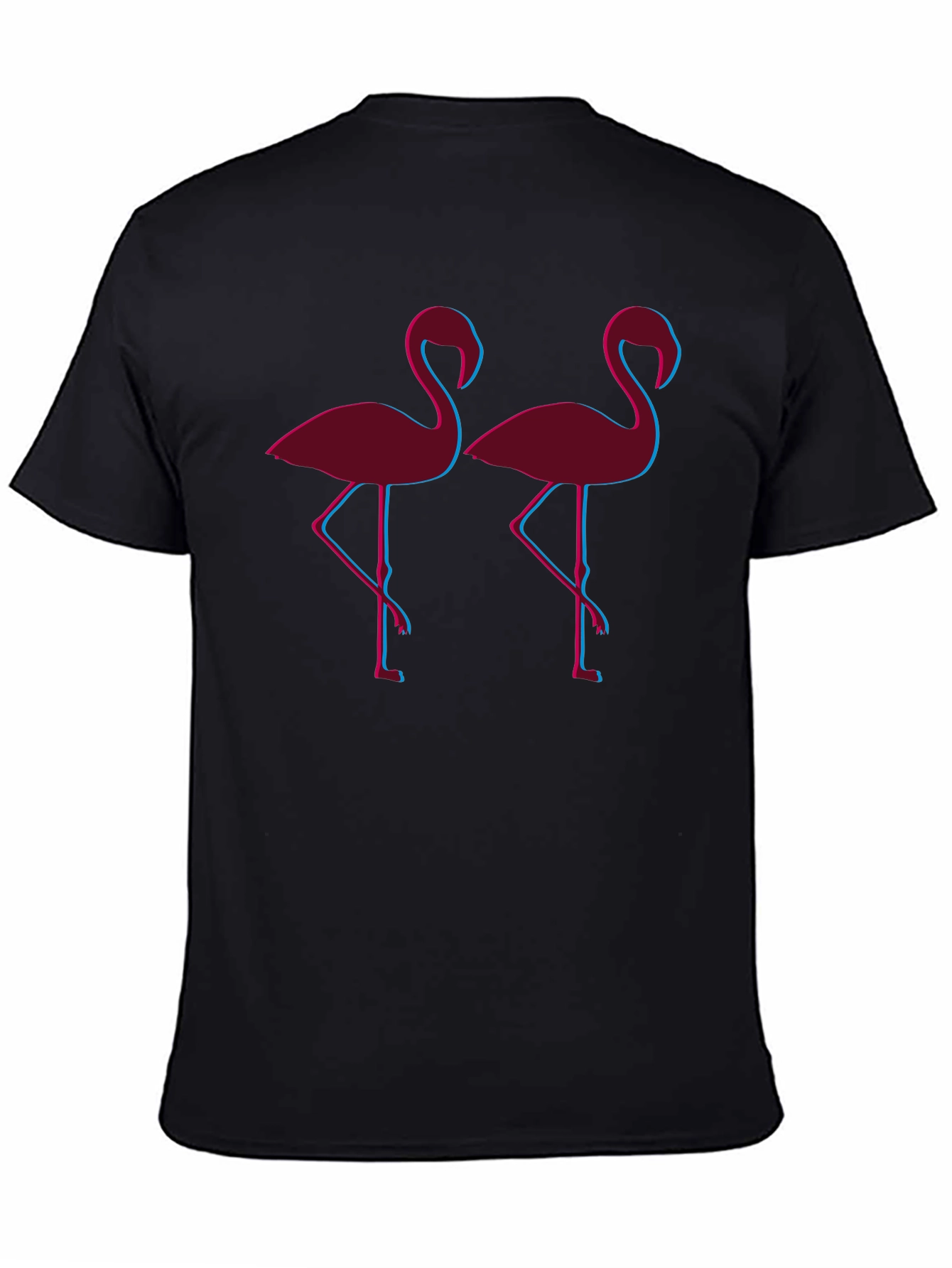 Mens Black Flamingo T-Shirt